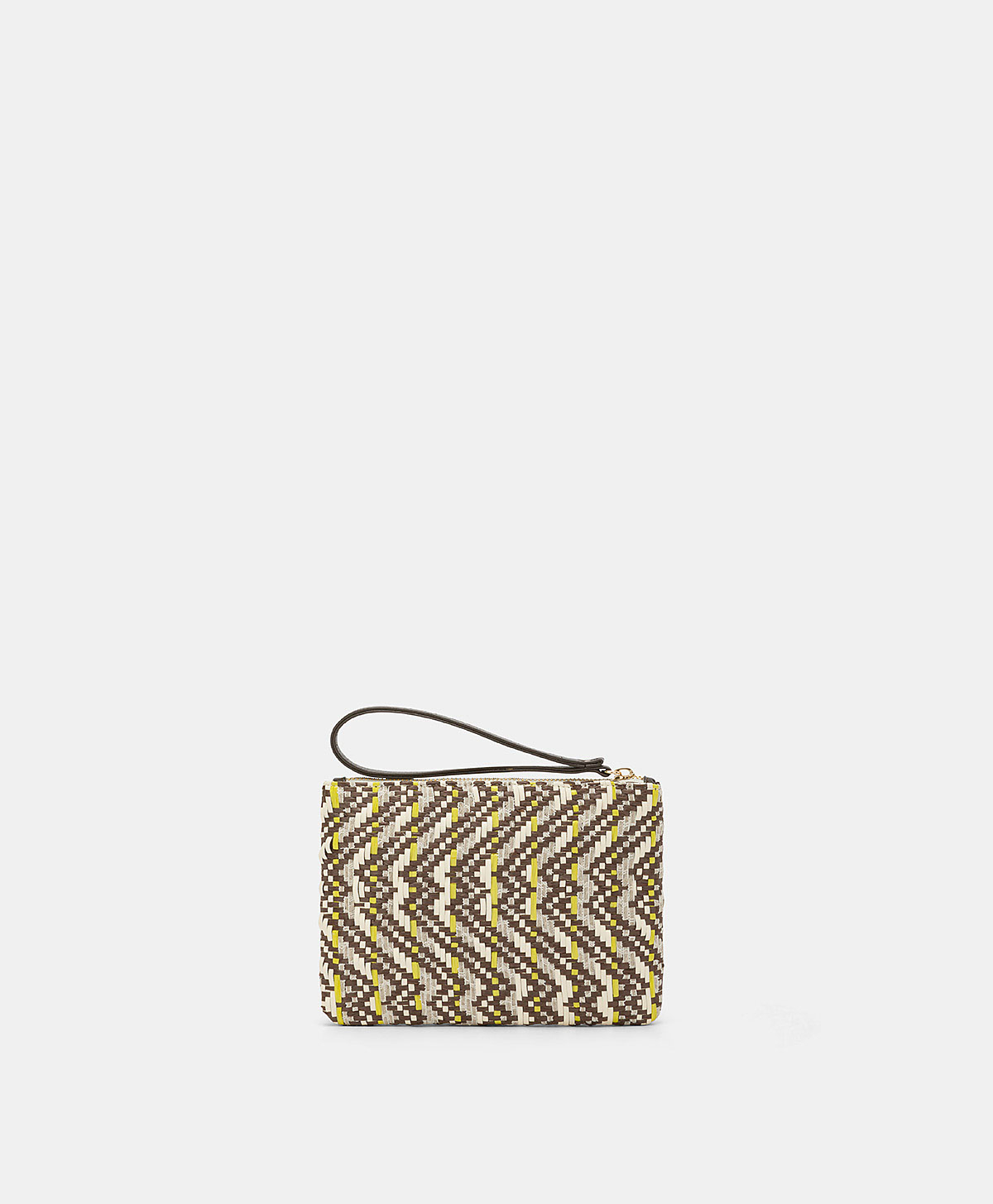 CLUTCH FRAGUA CON INTRECCIO - MARRONE / MULTICOLOR - Momonì