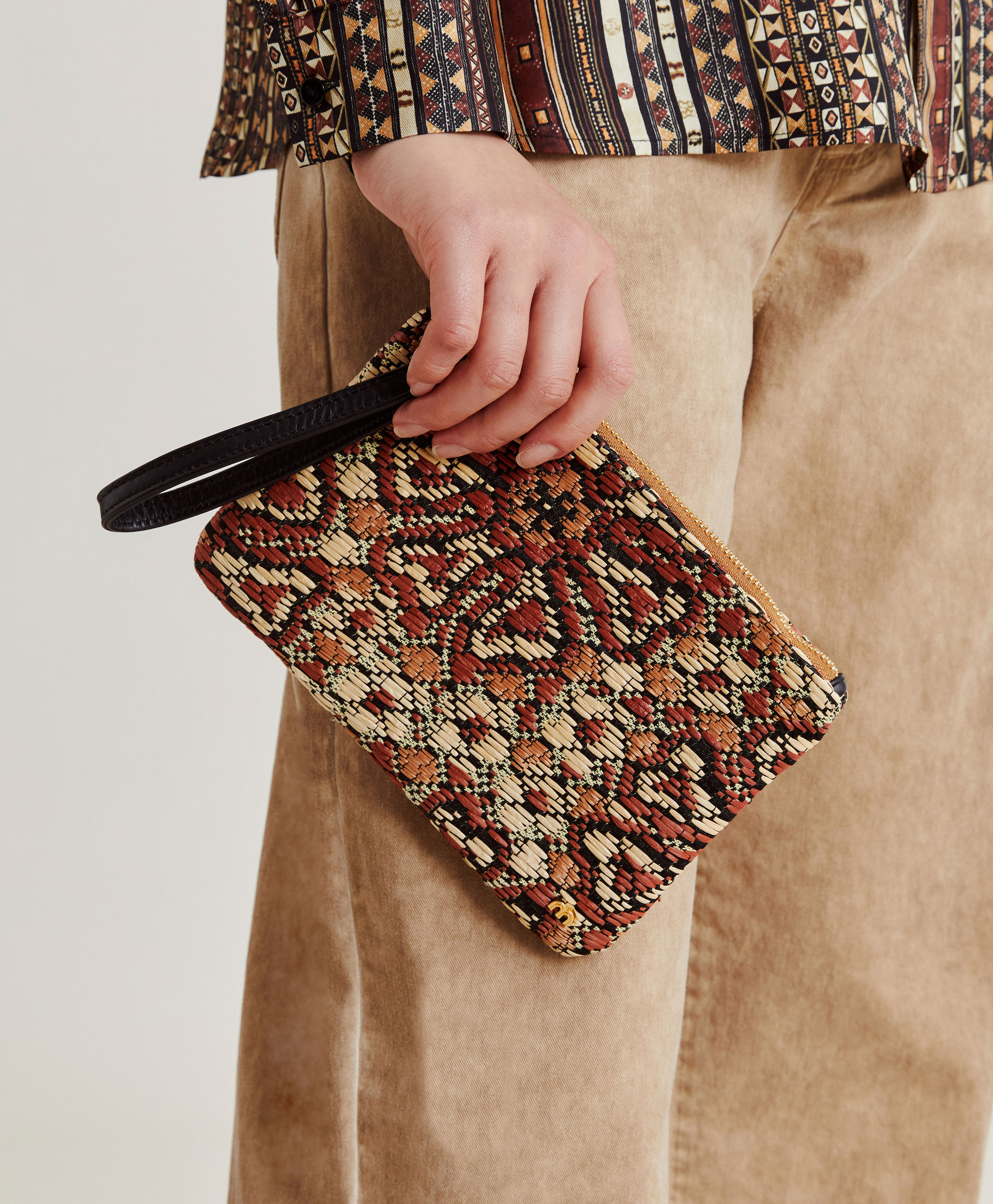 FRAGUA BAG WITH WOVEN - MULTICOLOR BLACK - Momonì