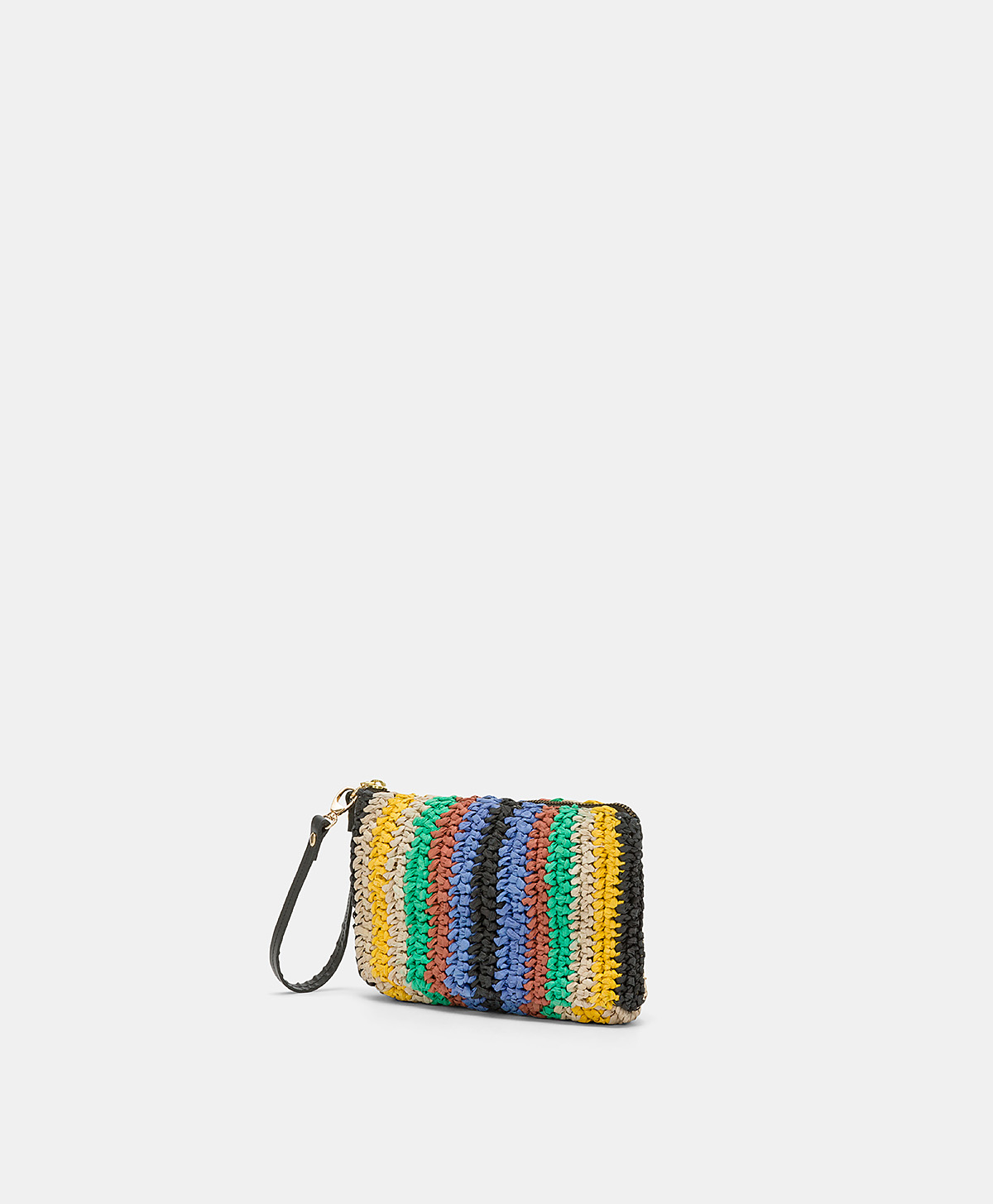 CLUTCH YAMIR IN RAFFIA A RIGHE - MULTICOLOR - Momonì