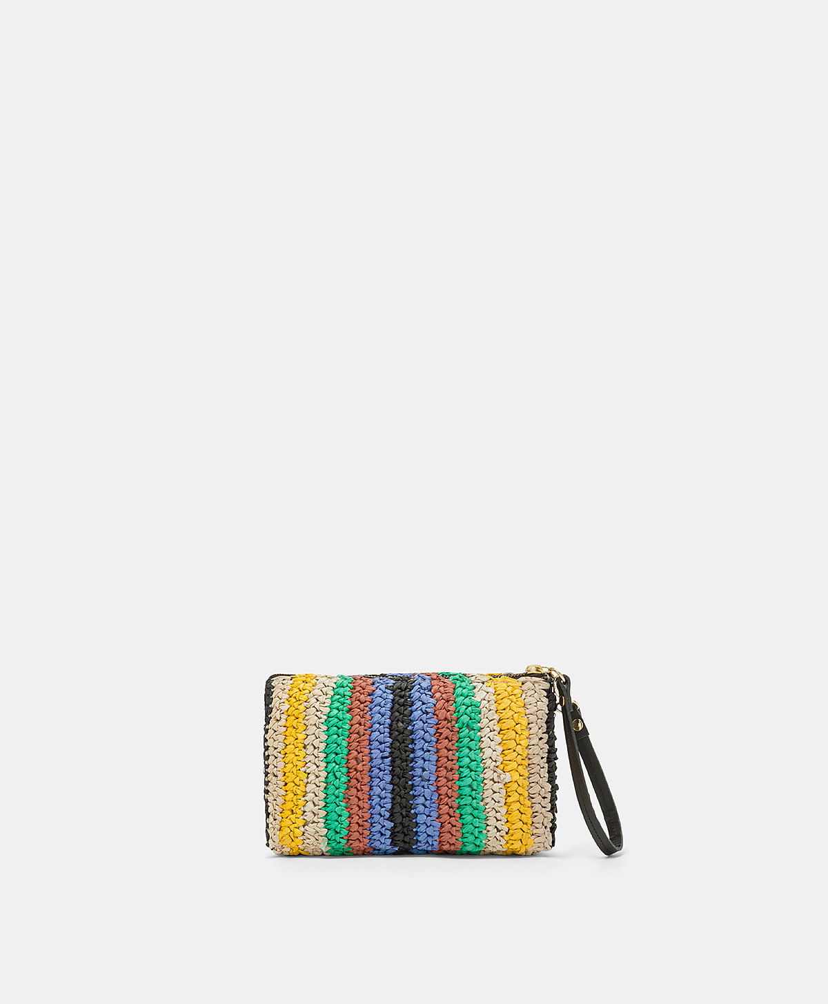 CLUTCH YAMIR IN RAFFIA A RIGHE - MULTICOLOR - Momonì
