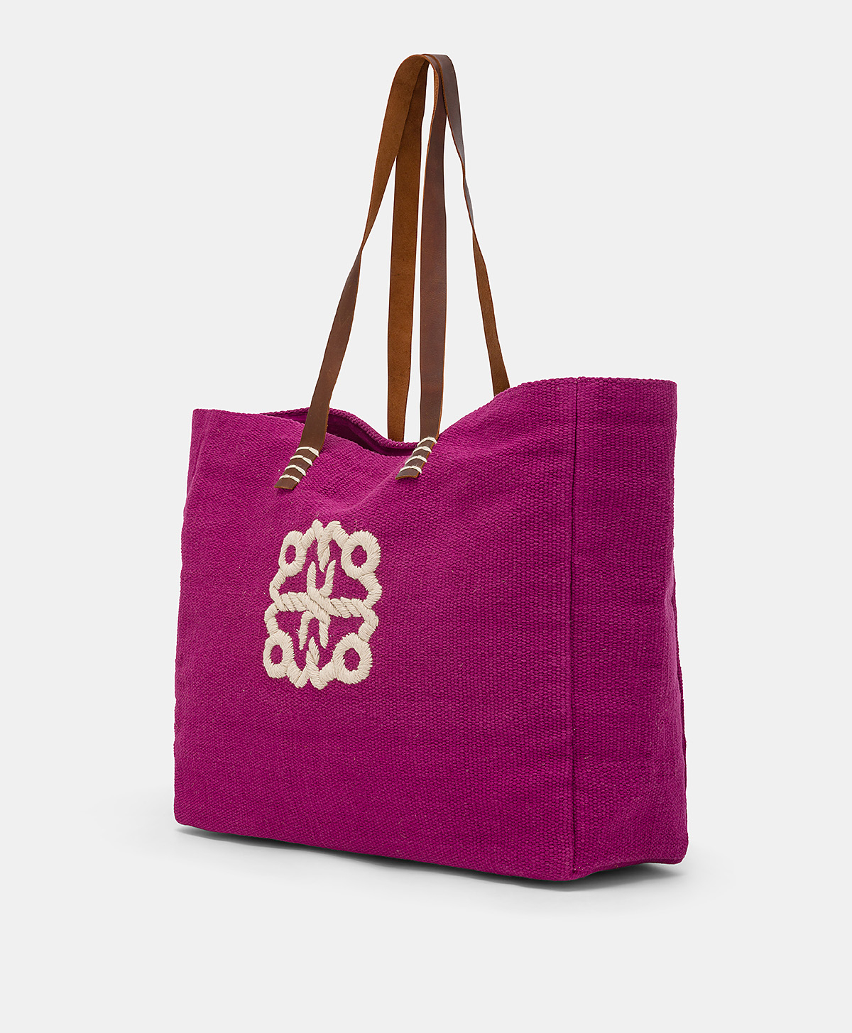 PARAGUAN BAG IN EMBROIDERED CANVAS - CYCLAMEN - Momonì