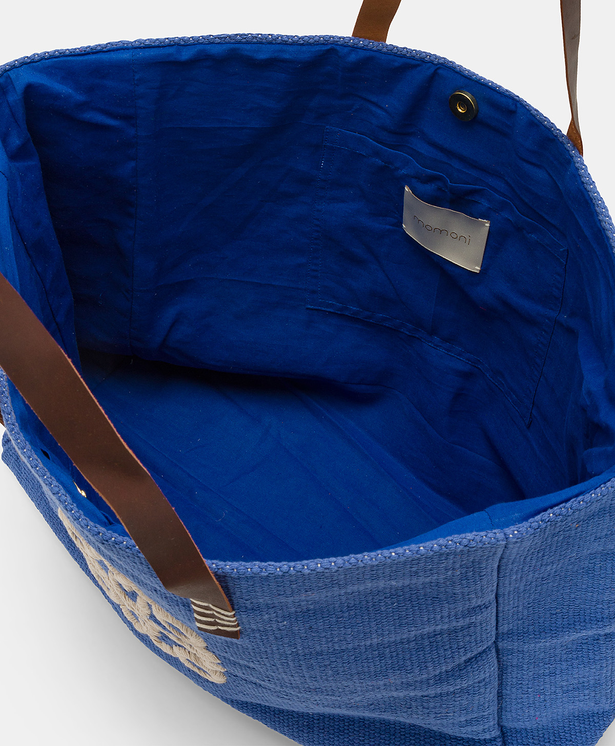 PARAGUAN BAG IN EMBROIDERED CANVAS - BLUE - Momonì
