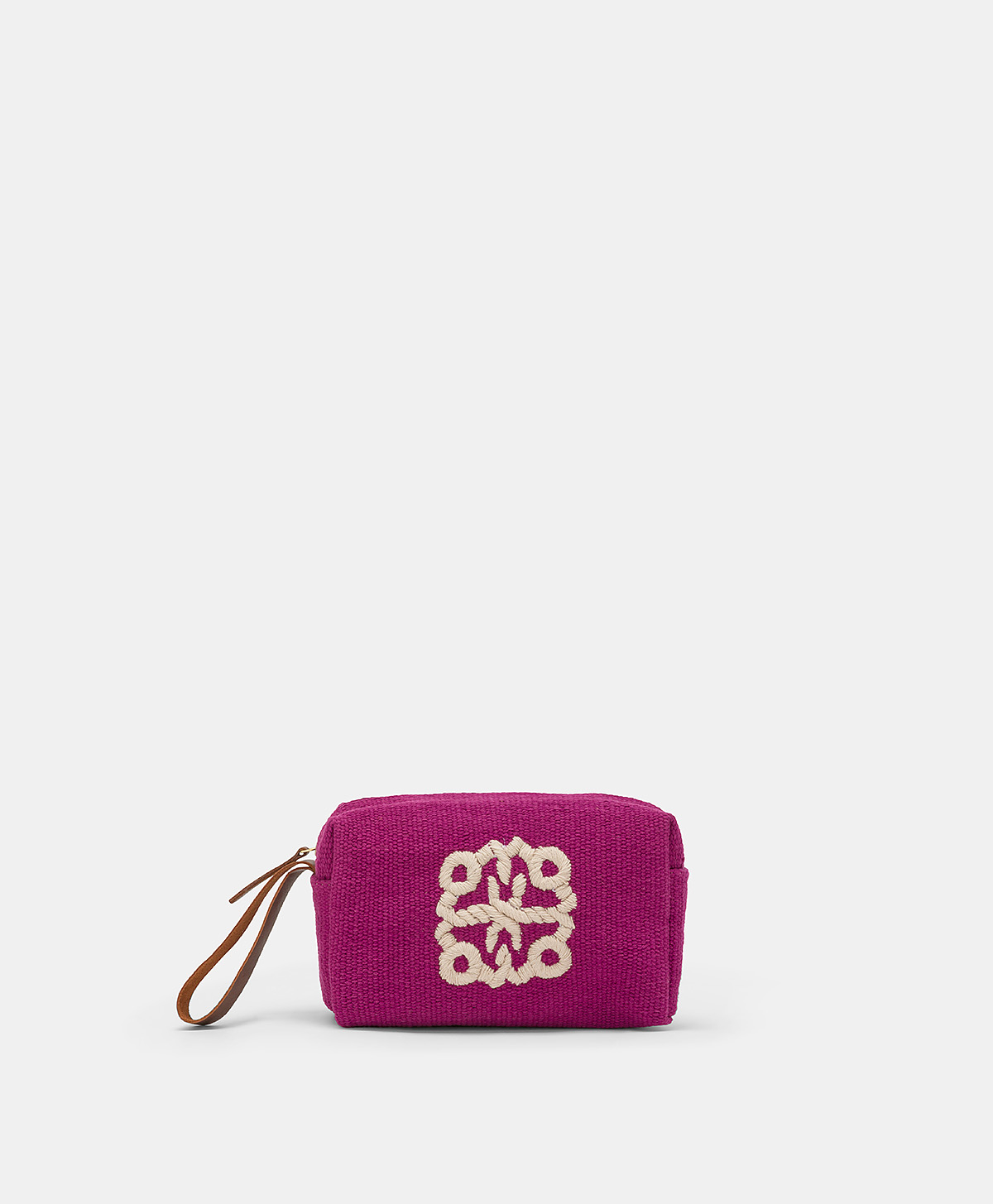 PIRA BAG IN EMBROIDERED CANVAS - CYCLAMEN - Momonì