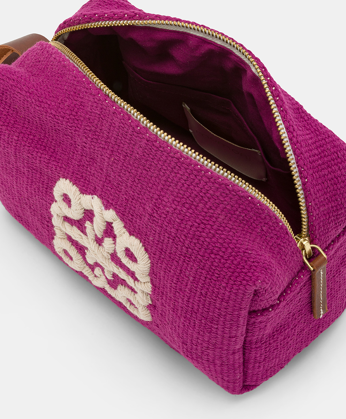 PIRA BAG IN EMBROIDERED CANVAS - CYCLAMEN - Momonì