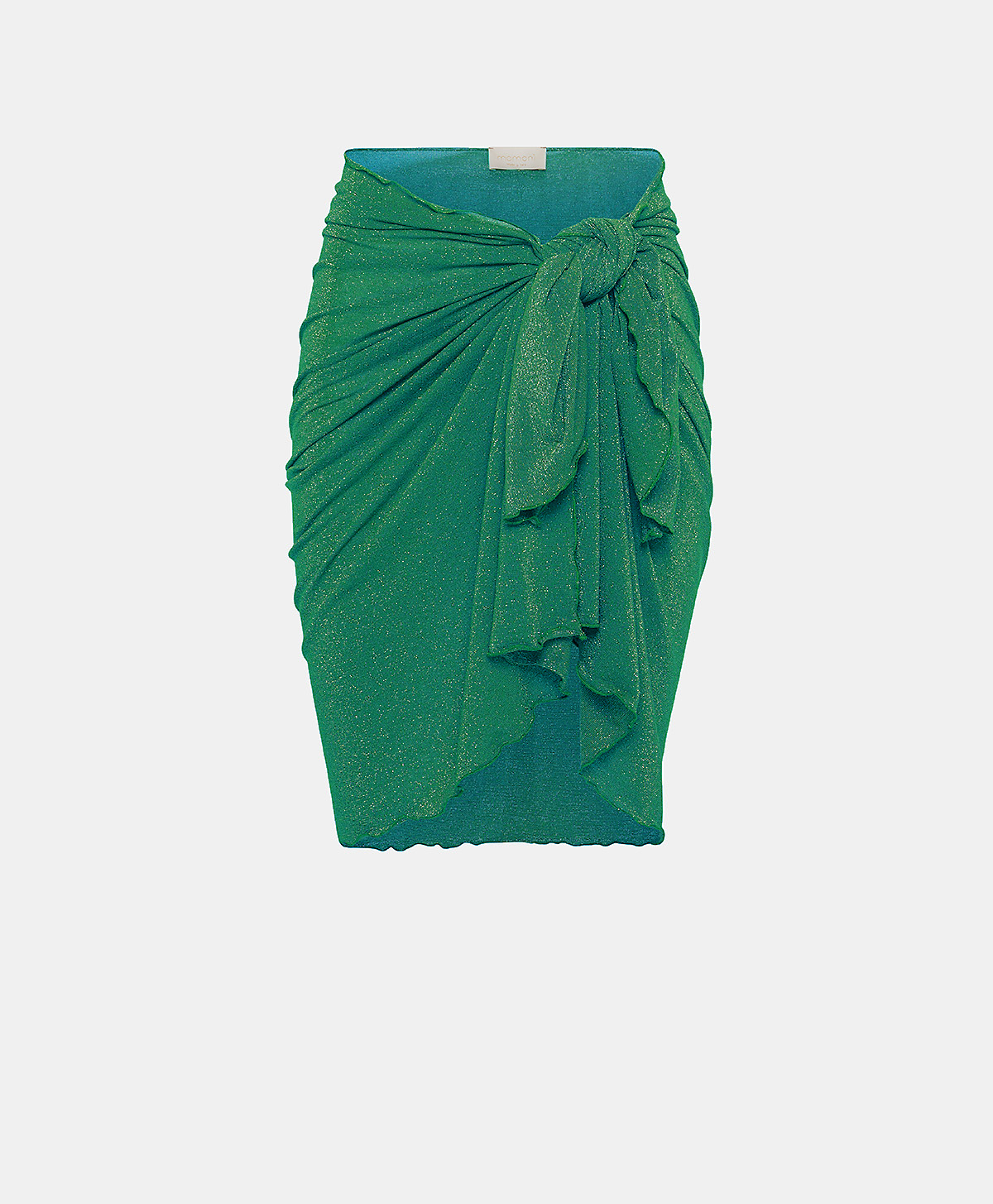 EGEA WRAPAROUND IN LUREX JERSEY - EMERALD GREEN - Beachwear - Momonì