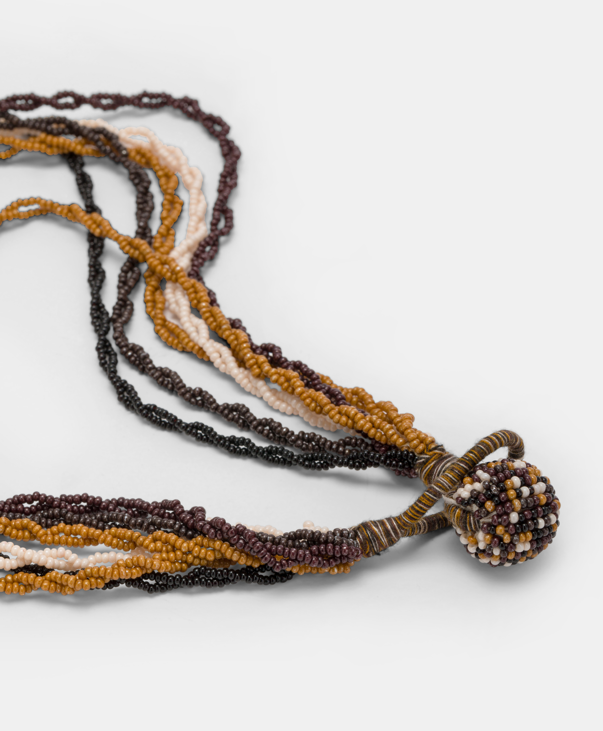 RUBIELA NECKLACE WITH BEADS - COCOA MULTICOLOUR - Shoes and accessories - Momonì