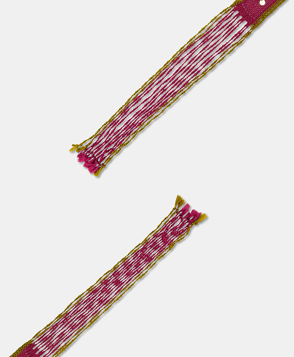 MILLOR BELT WITH FRINGE - CYCLAMEN/LIME - Momonì