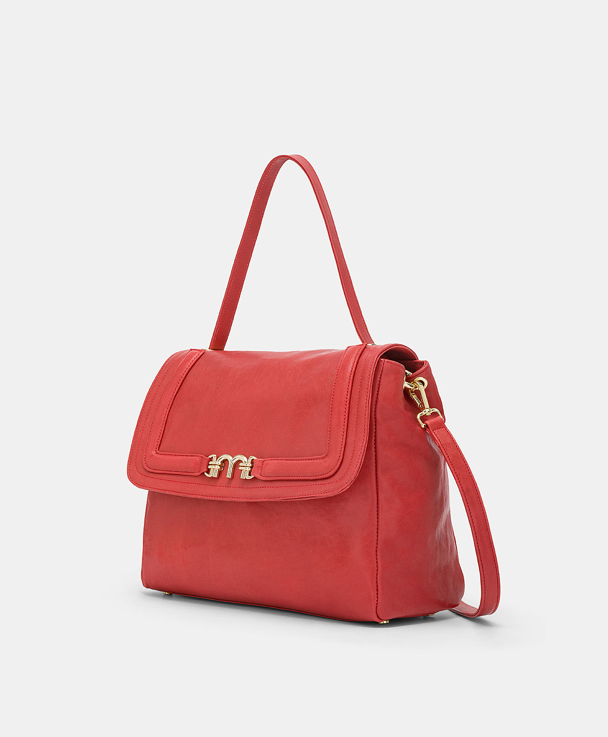 SAC FLORE BAG EN CUIR - ROUGE - Momonì