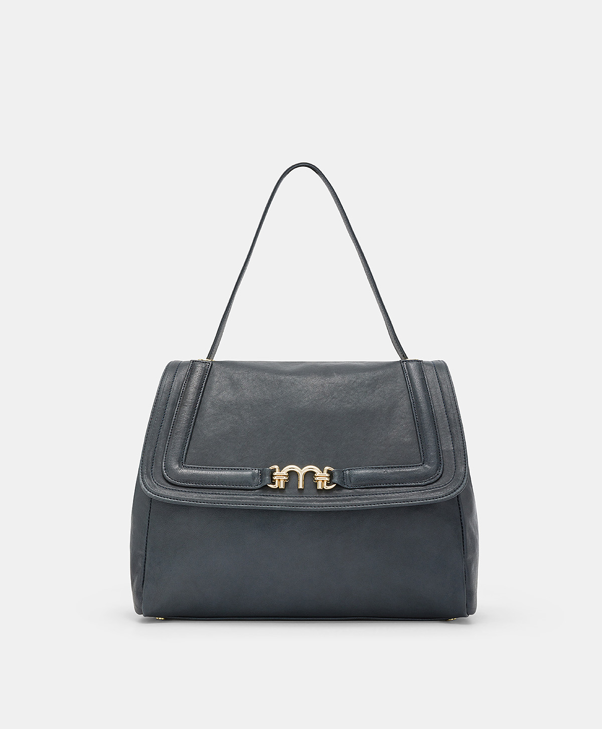 MOMONI FLORE BAG IN LEATHER - BLUE - Momonì