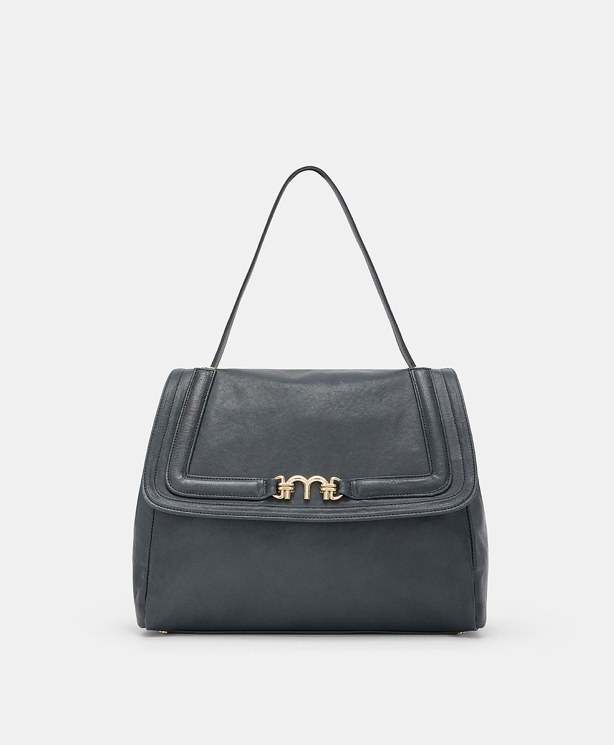 MOMONI FLORE BAG IN LEATHER - BLUE - Momonì