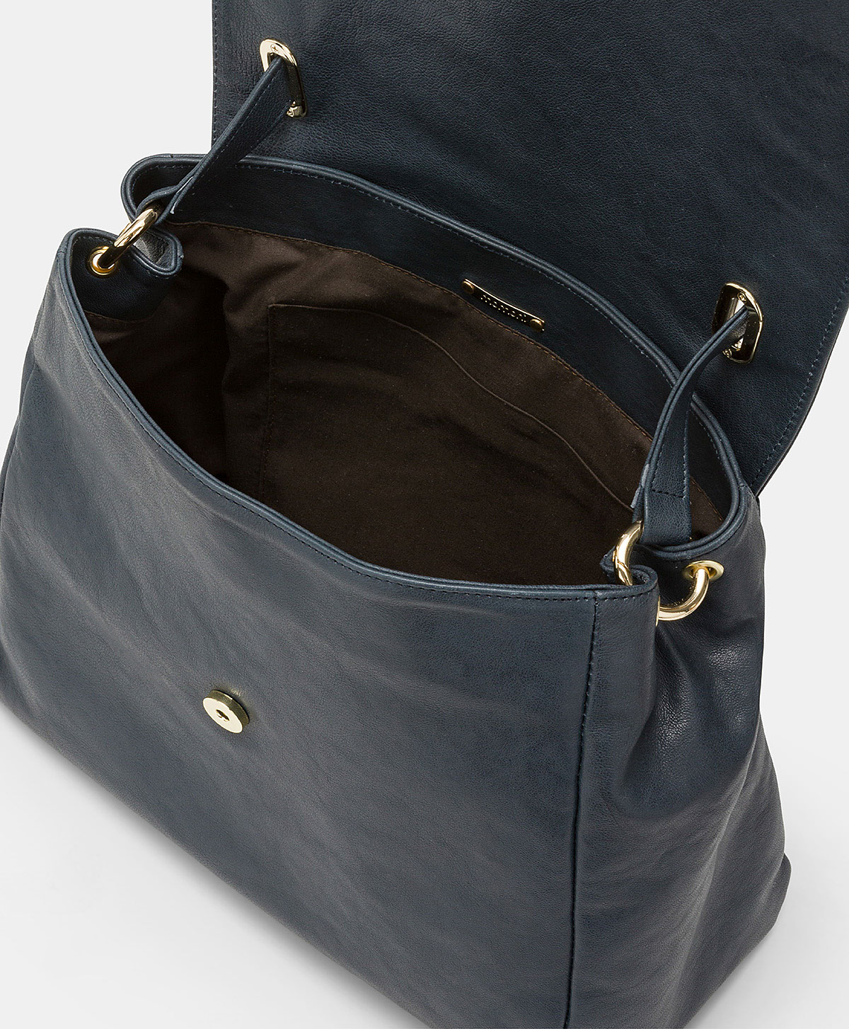MOMONI FLORE BAG IN LEATHER - BLUE - Momonì