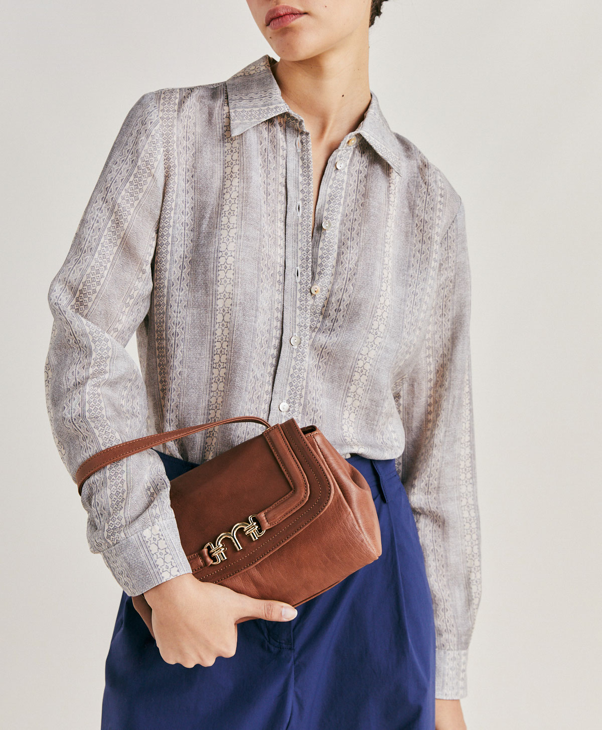 MOMONI PETIT FLORE BAG IN LEATHER - LEATHER - Momonì