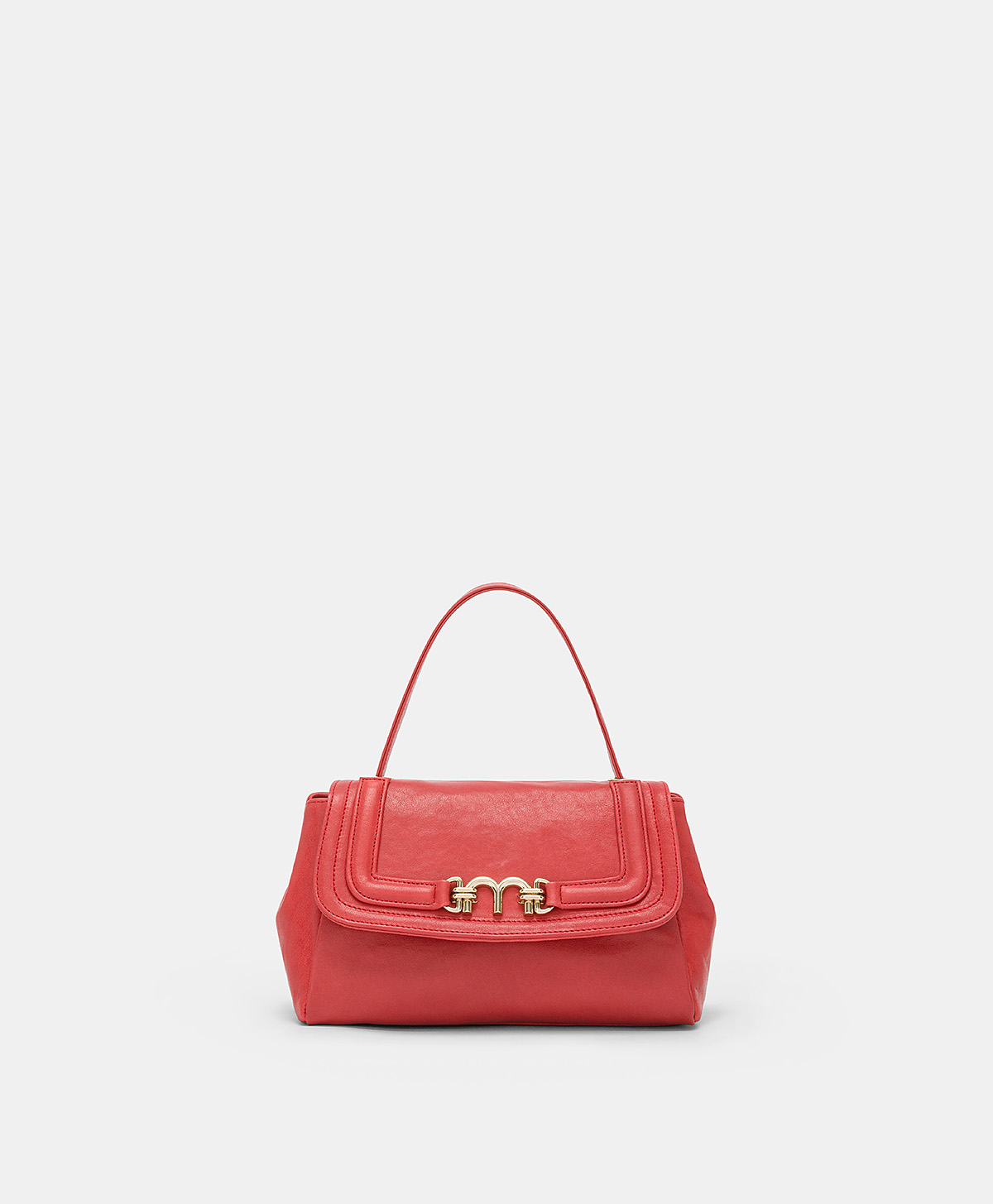BORSA PETIT FLORE IN PELLE - ROSSO - Momonì