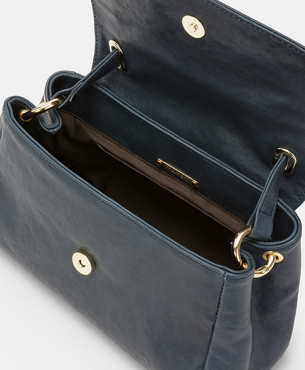 BORSA PETIT FLORE IN PELLE - BLU - Momonì