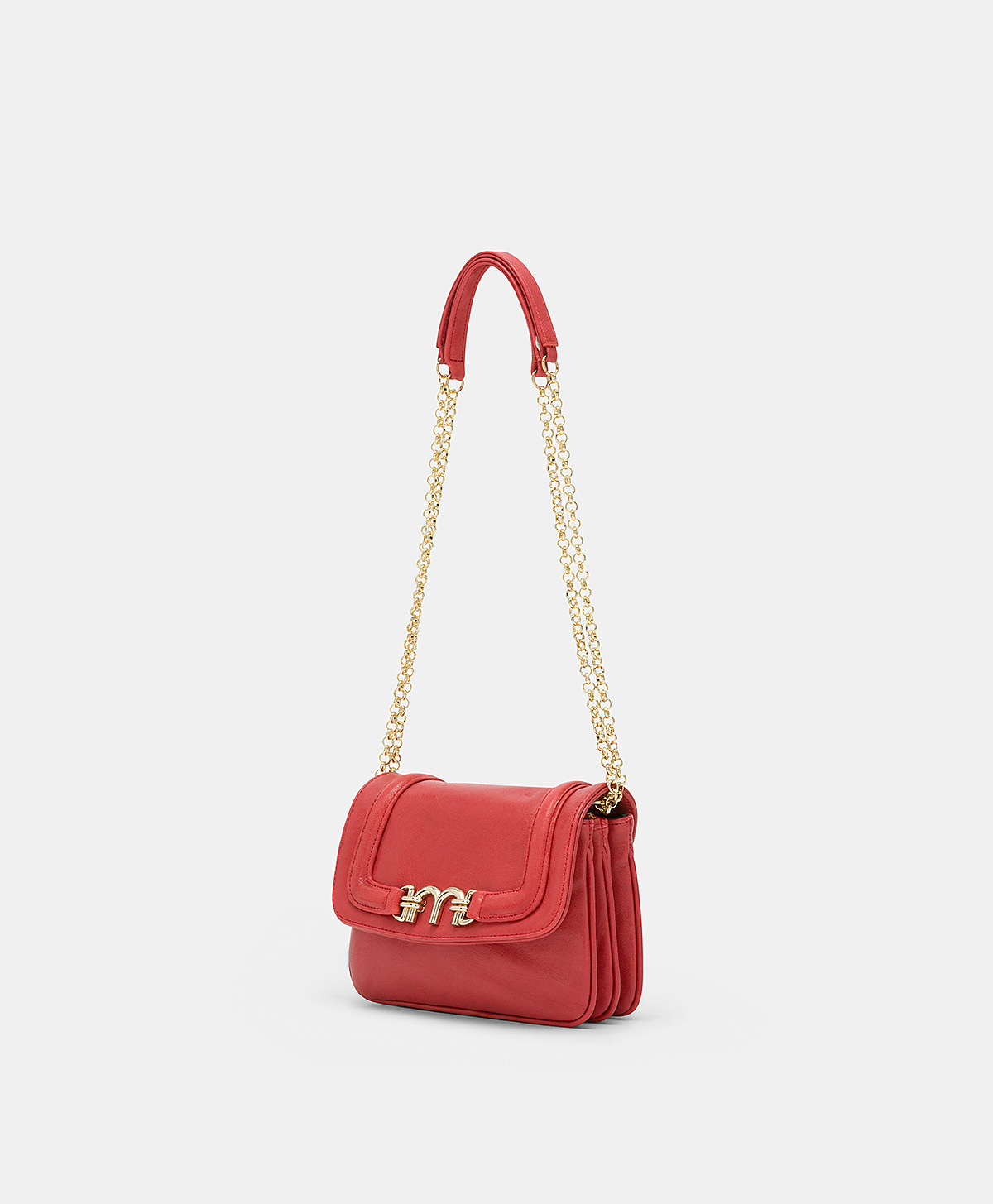 BORSA MIMI FLORE IN PELLE - ROUGE - Momonì