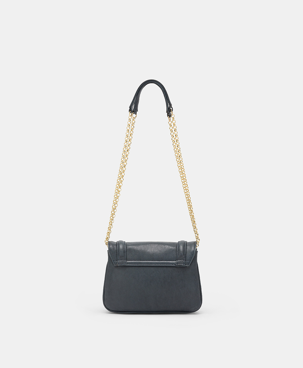 MOMONI MIMI FLORE BAG IN LEATHER - BLUE - Momonì