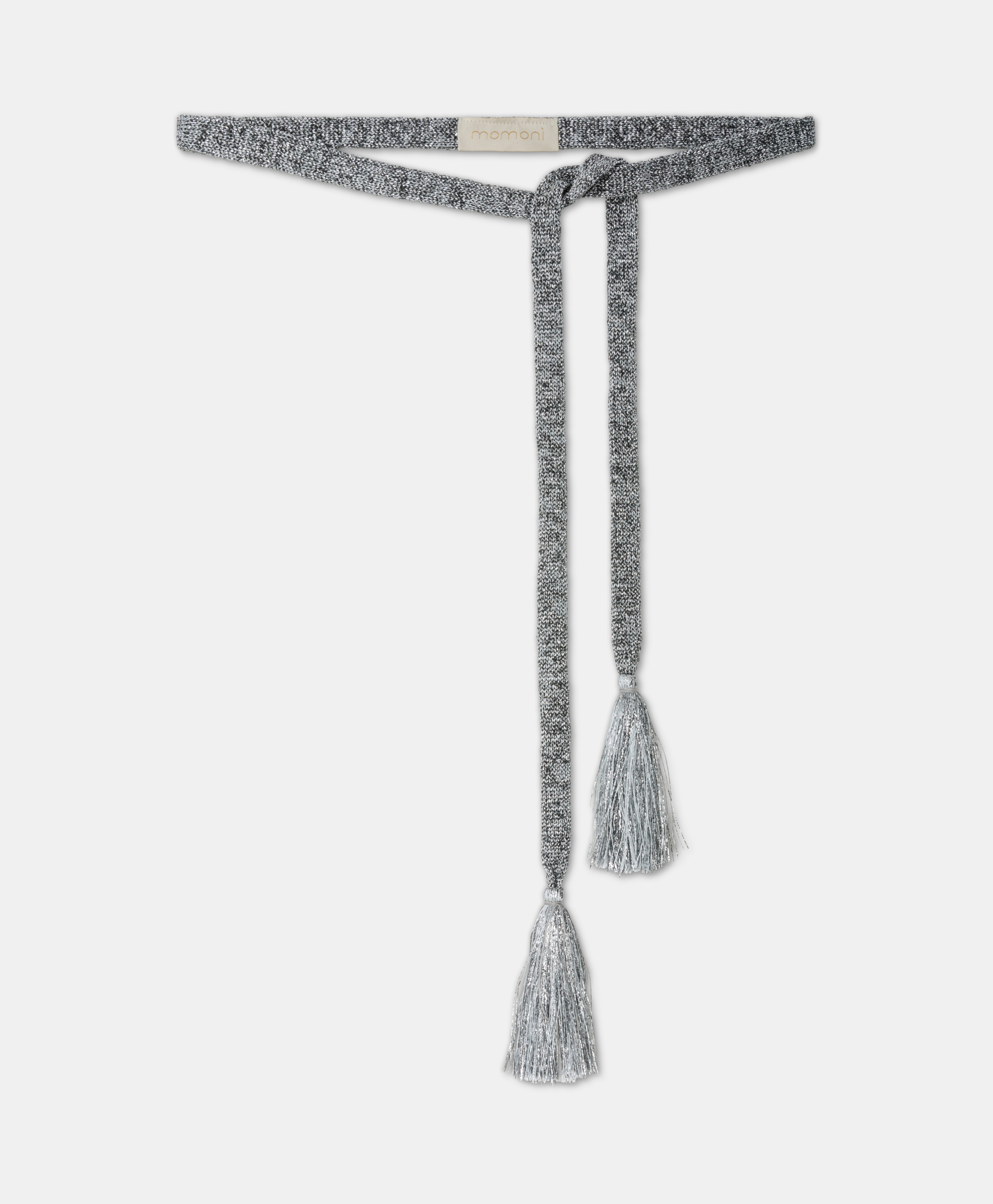 ONTANO BELT IN LUREX WITH FRINGE - SILVER - Shoes and accessories - Momonì