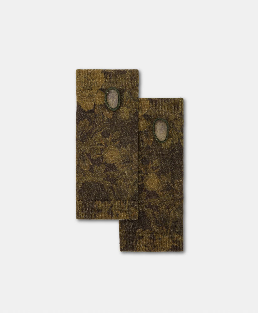 MORIE PRINTED MITTENS - BLACK/OLIVE - Momonì