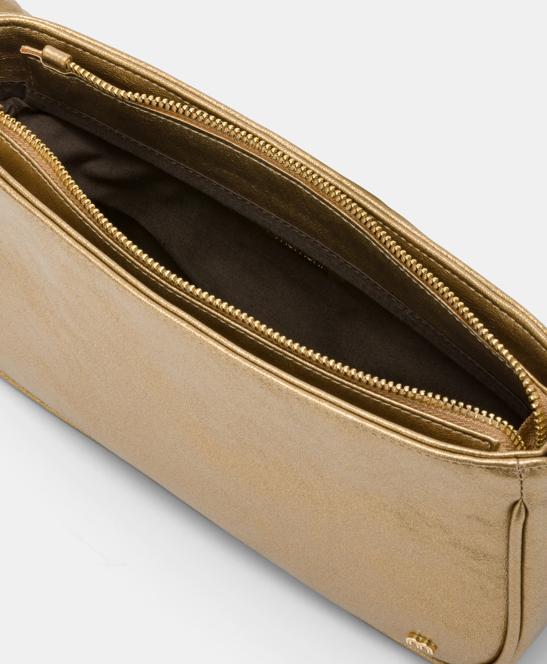 BORSA MOMONI NANA IN ECOPELLE LAMINATA-ORO - Momonì