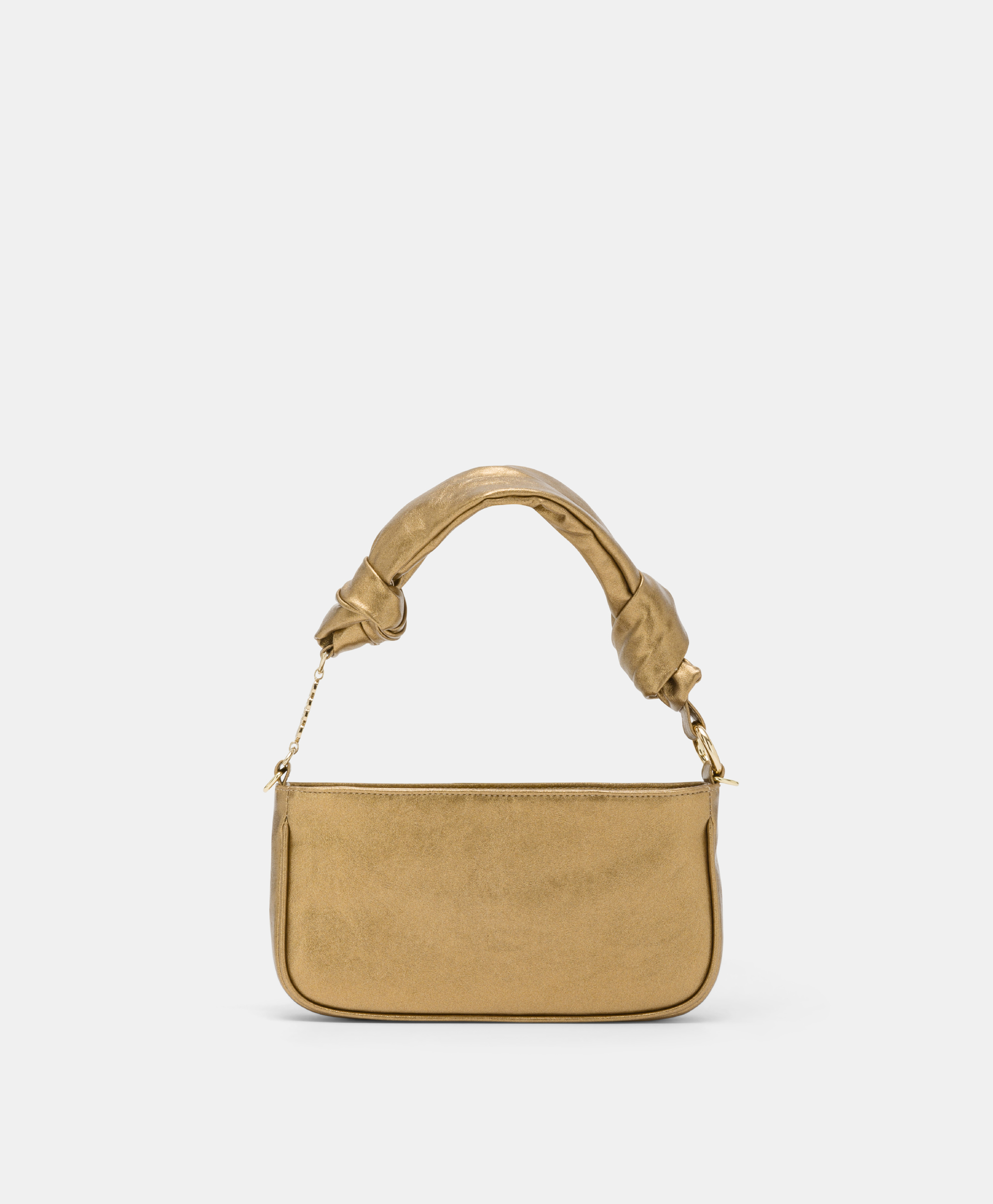 BORSA MOMONI NANA IN ECOPELLE LAMINATA-ORO - Momonì