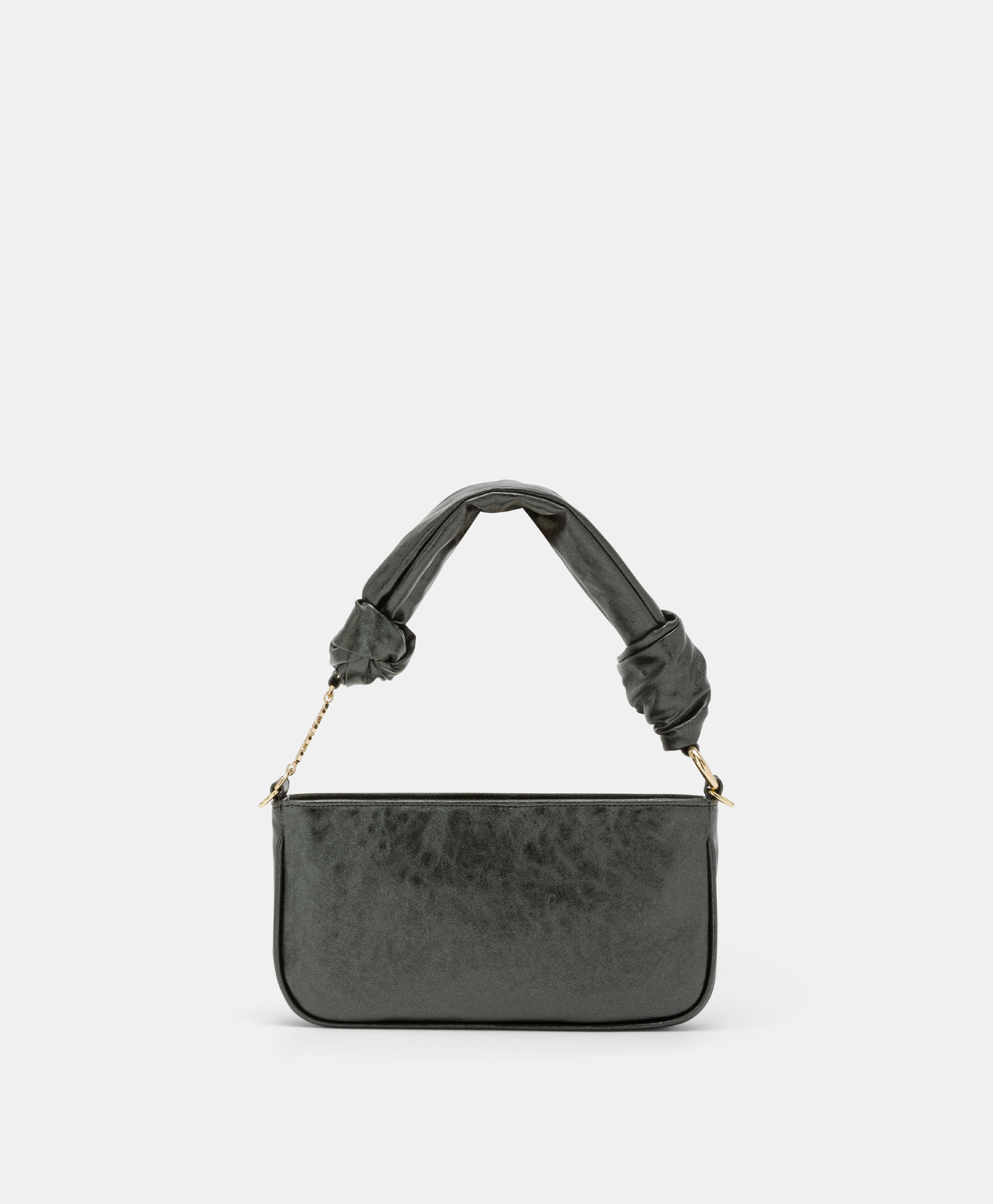 MOMONI NANA BAG IN LAMINATED ECO-LEATHER - BLACK - Momonì
