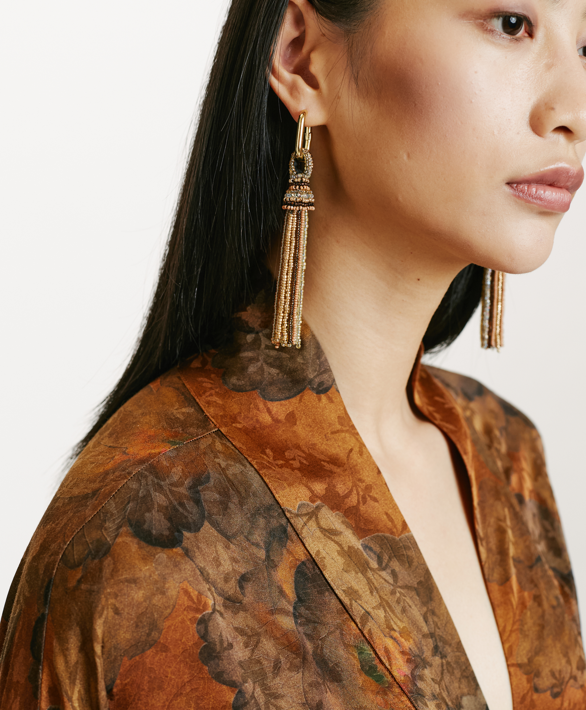 TEMAKI EARRINGS WITH BEADS - GOLD MULTICOLOR - Shoes and accessories - Momonì
