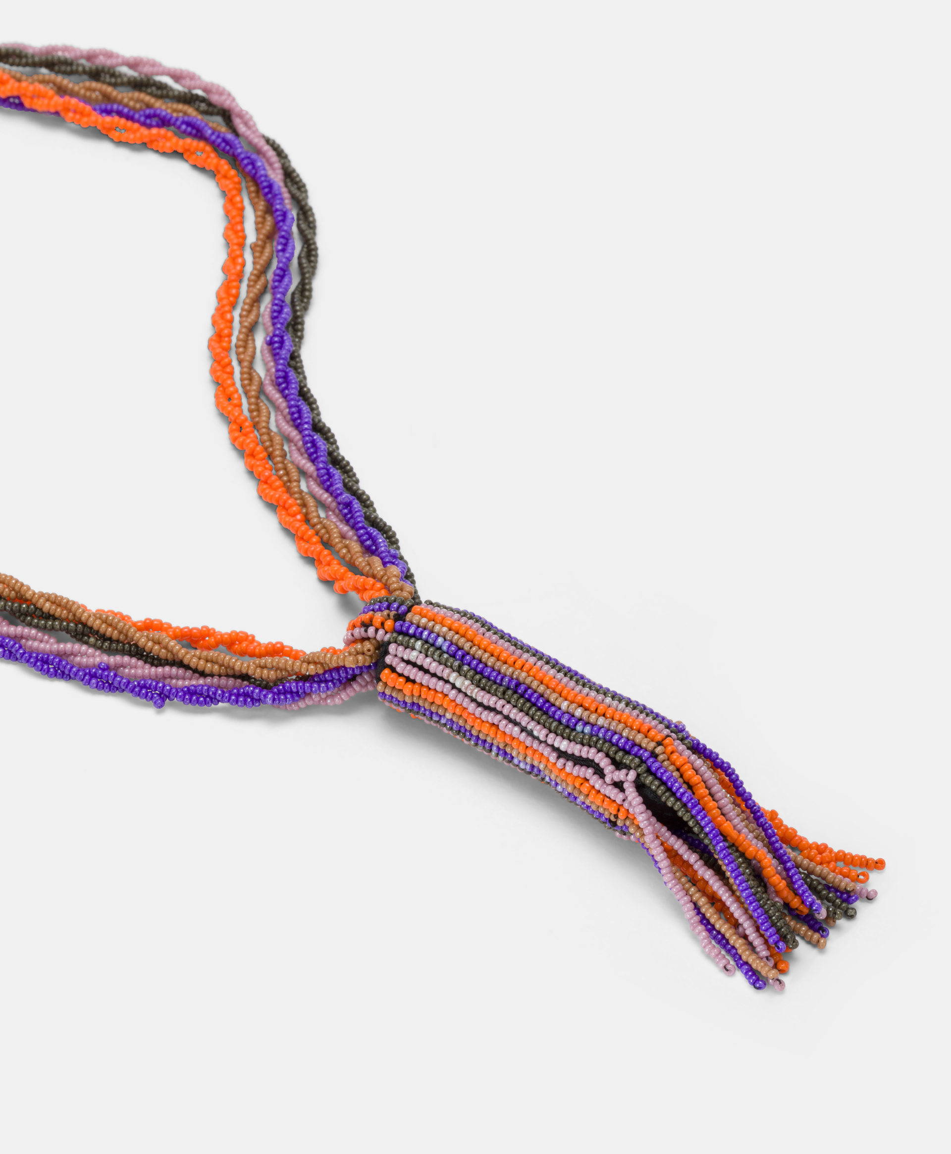 HIMONO NECKLACE WITH BEADS - MULTICOLOR VIOLET - Shoes and accessories - Momonì
