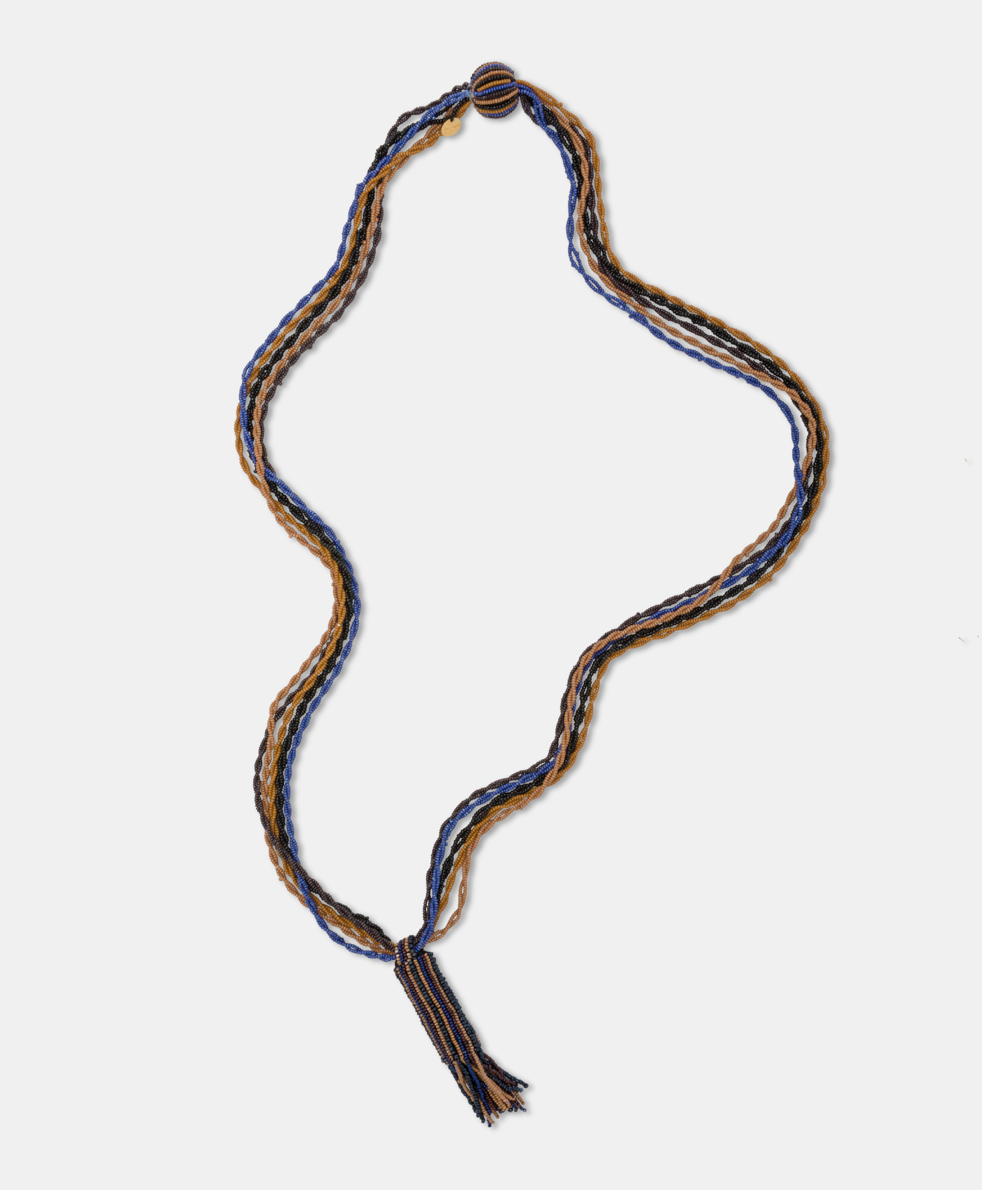 HIMONO NECKLACE WITH BEADS - BLUE MULTICOLOR - Shoes and accessories - Momonì