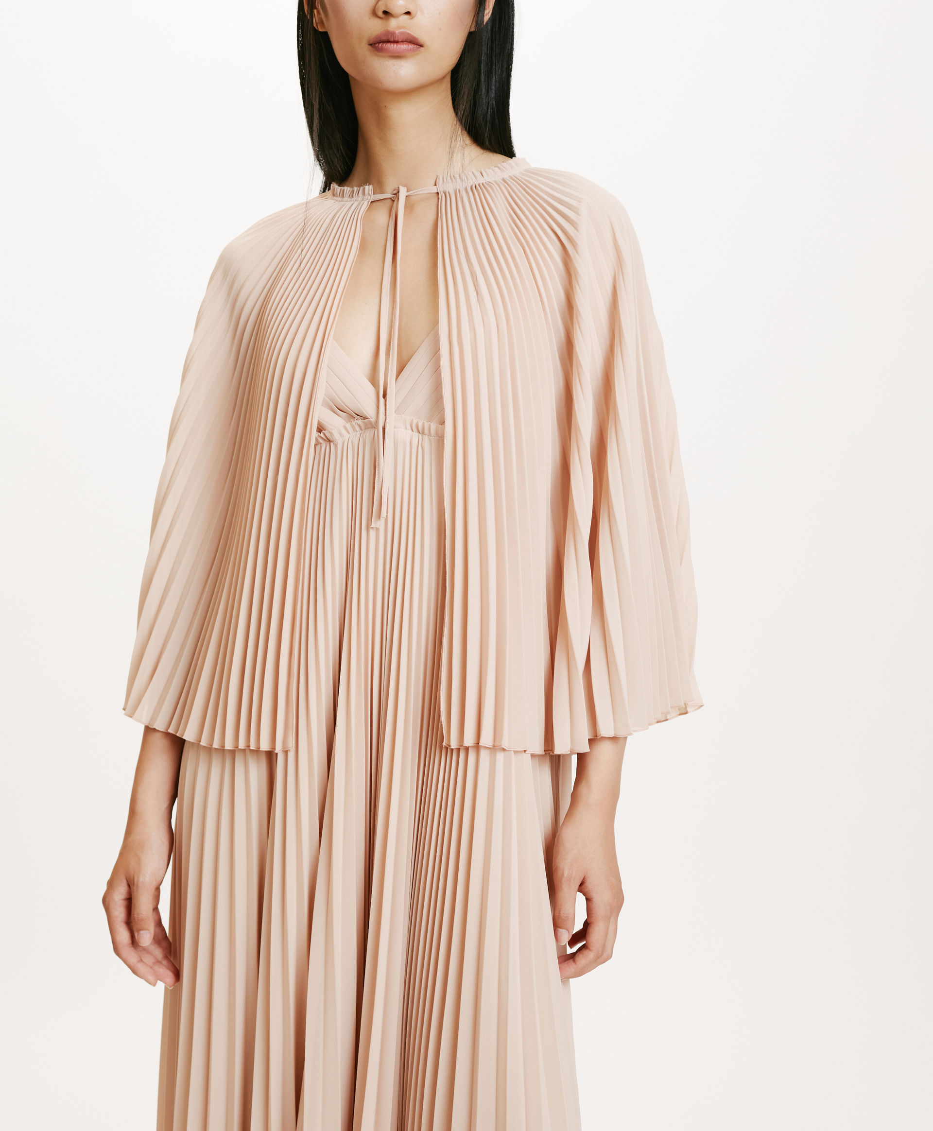 IANIRA CAPE IN GEORGETTE - NUDE - Clothing - Momonì
