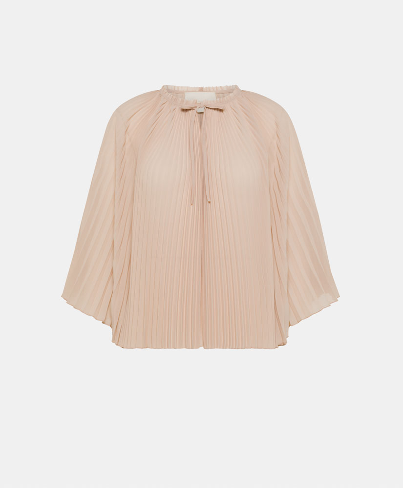 IANIRA CAPE IN GEORGETTE - NUDE - Clothing - Momonì