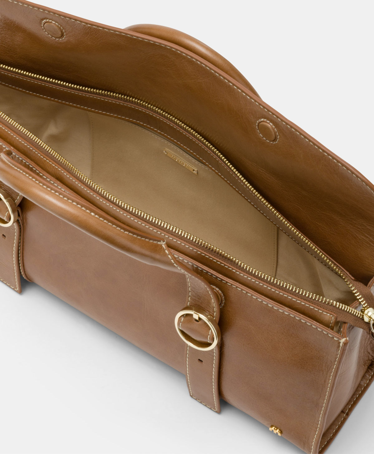 MOMONI DAHA BAG IN LEATHER - TOBACO - Momonì
