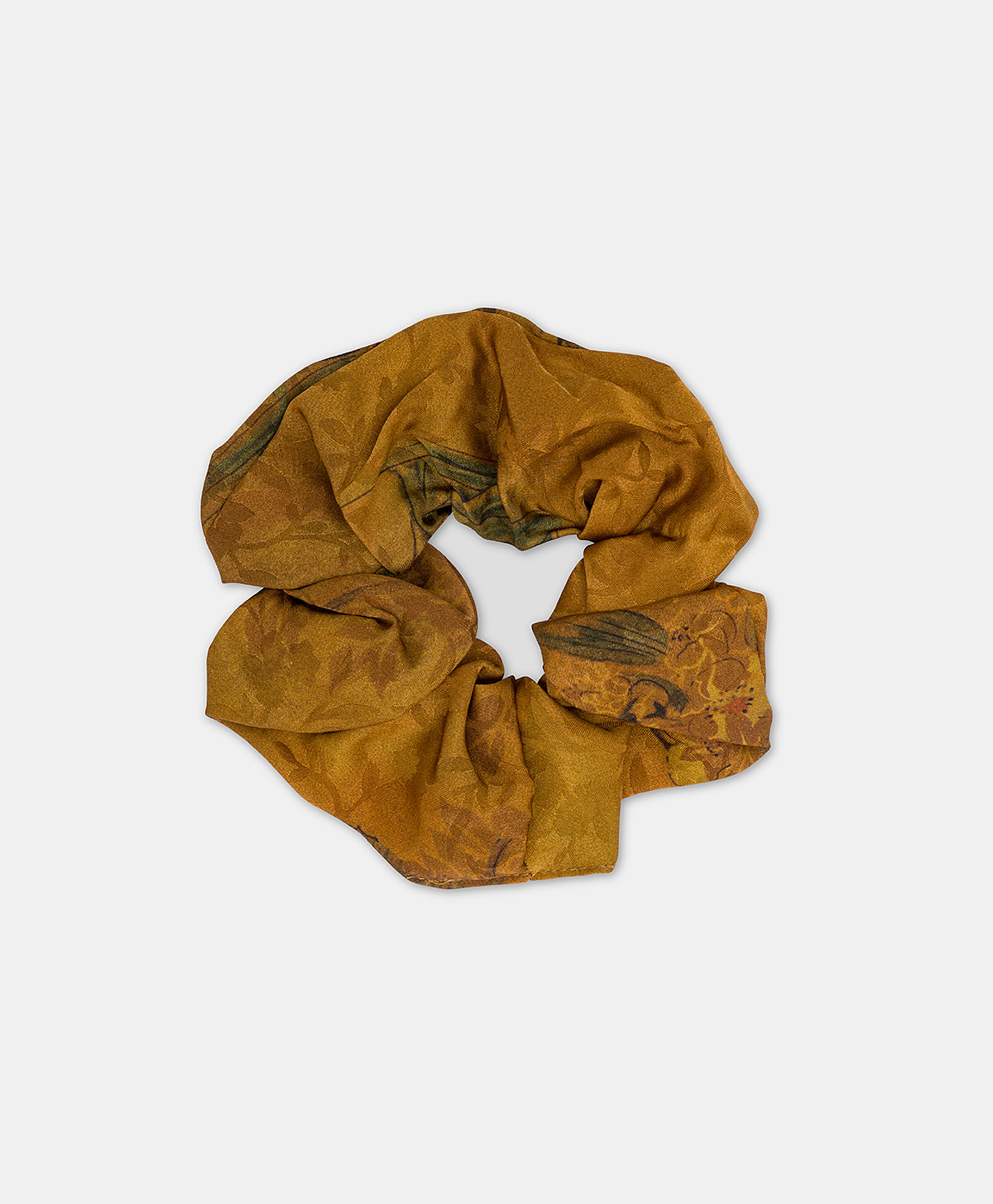 SCRUNCHIE EN SOIE IMPRIMÉ - BRÛLÉ/MULTICOLORE - Momonì