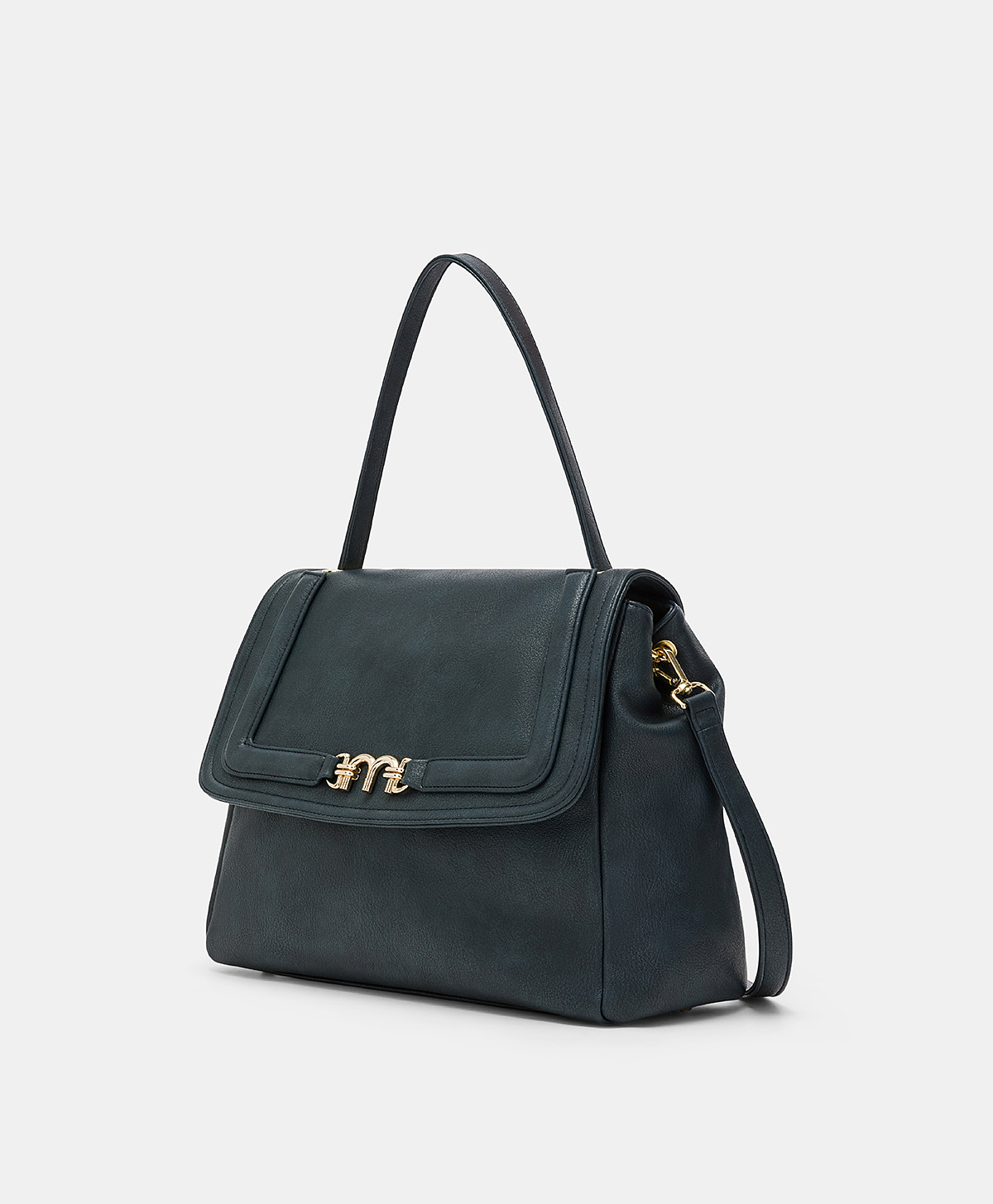 BORSA FLORE IN ECOPELLE - BLU - Shoes and accessories - Momonì