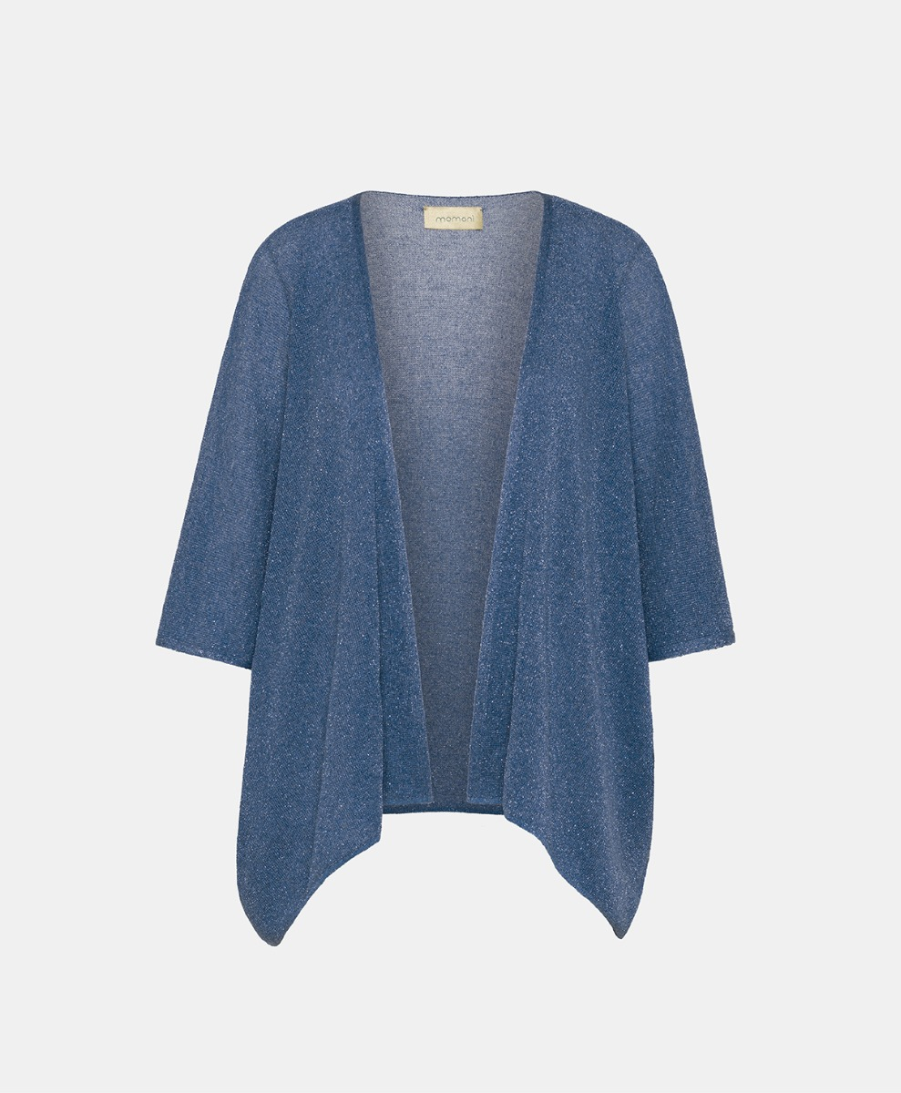 TRICOT DIVINA EN VISCOSE ET LUREX - BLEU CIEL - Clothing - Momonì