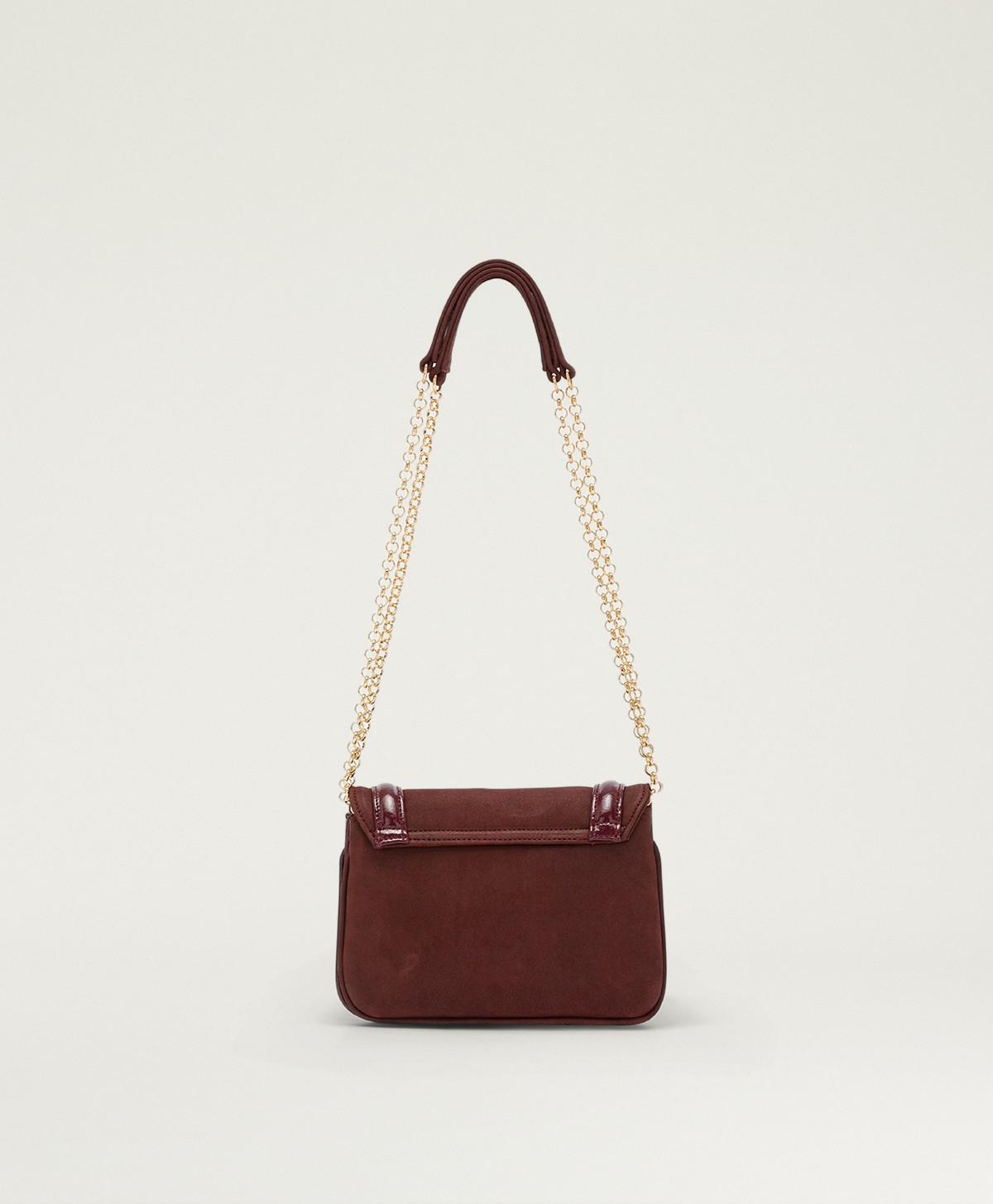MOMONI MIMI FLORE BAG IN BI-MATERIAL LEATHER - WINE RED - Momonì