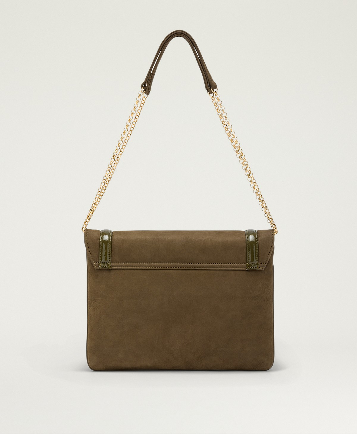 MOMONI CHERIE FLORE BAG IN BI-MATERIAL LEATHER - OLIVE GREEN - Momonì