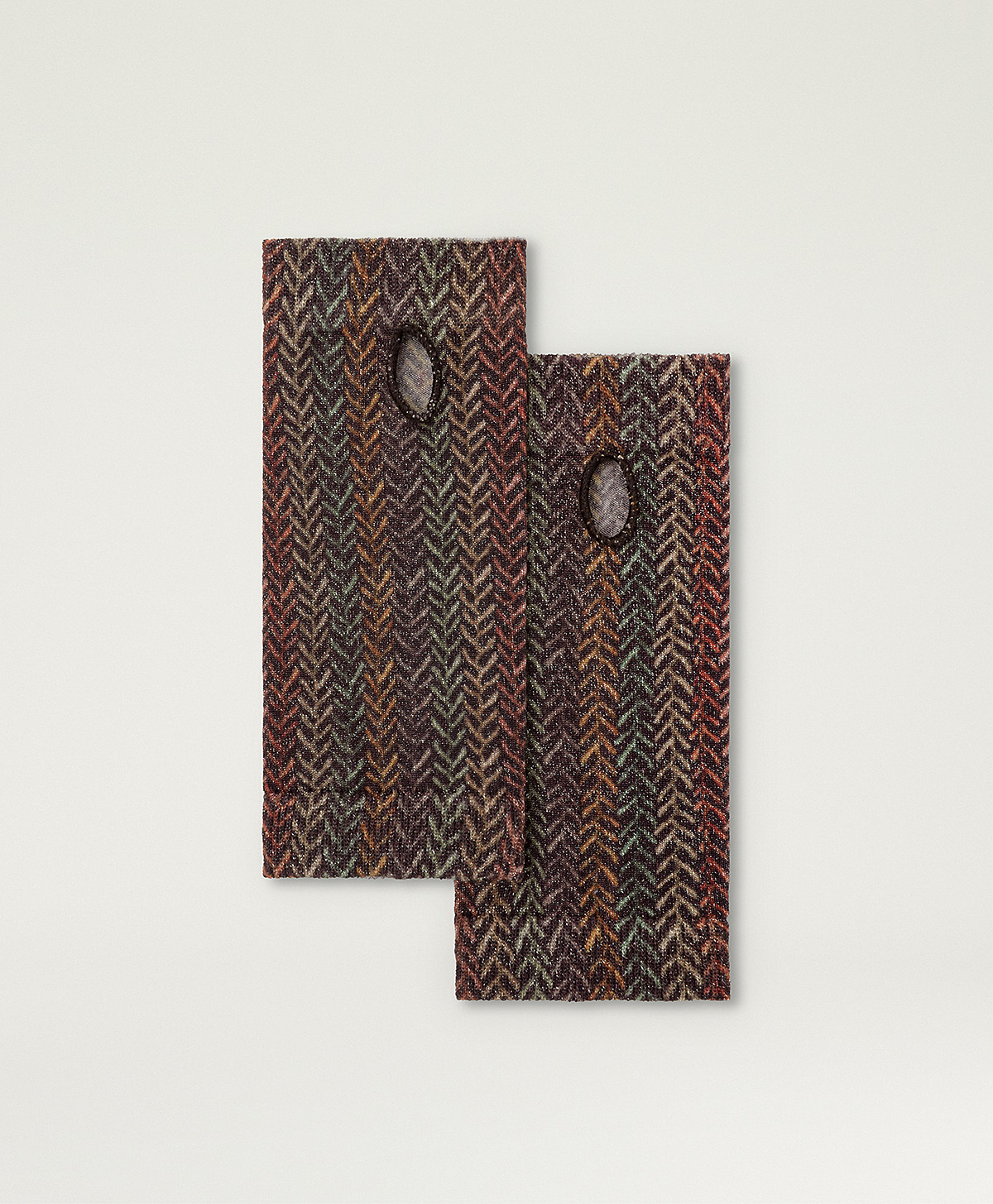 MORIE GLOVES IN PRINTED WRIST WARMERS - BROWN MULTICOLOR - Shoes and accessories - Momonì