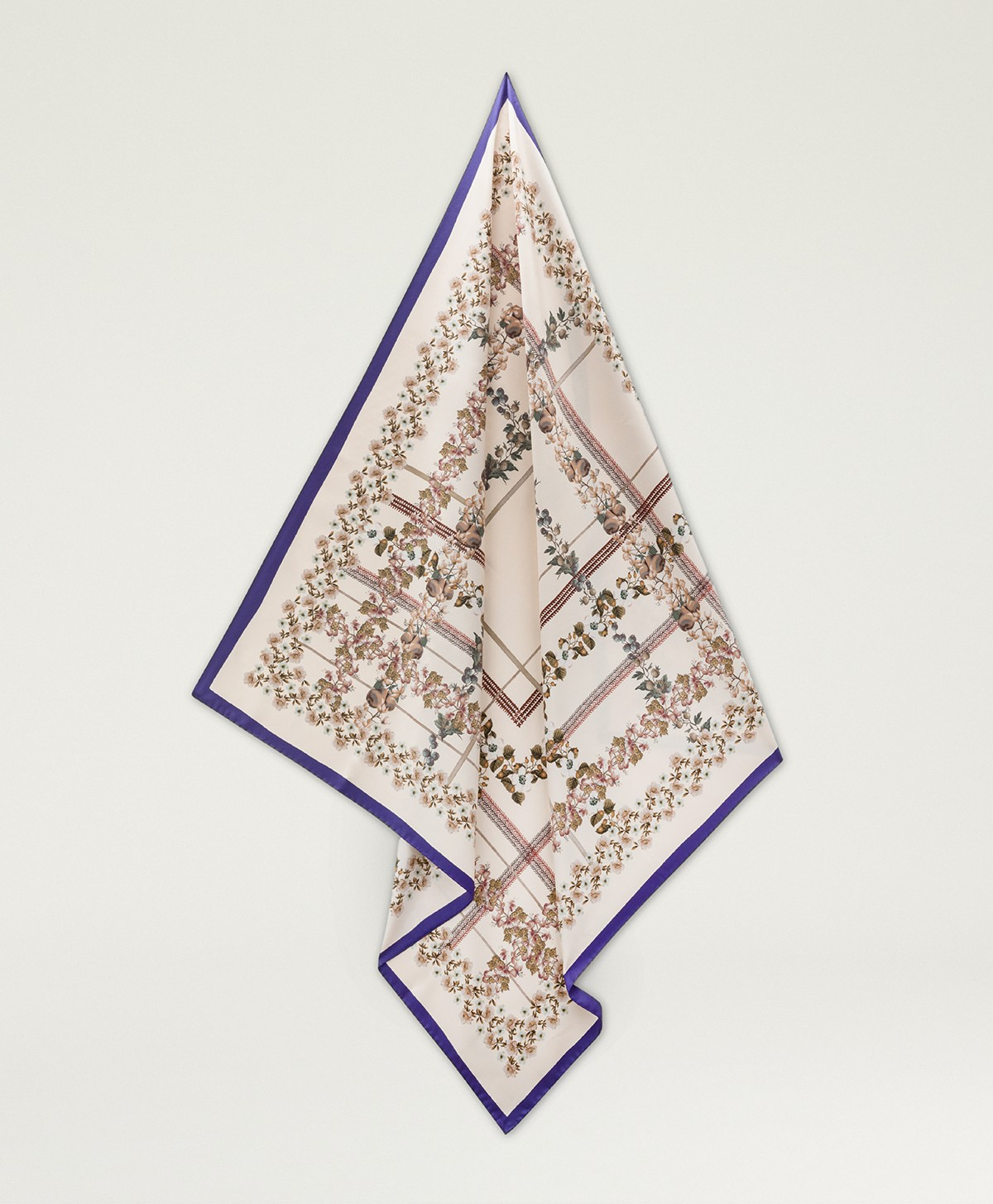NIPPONIA FOULARD IN SILK TWILL - CREAM MULTICOLOR - Momonì