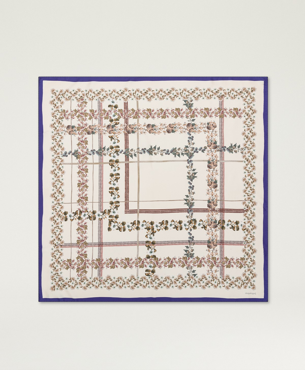 NIPPONIA FOULARD IN SILK TWILL - CREAM MULTICOLOR - Momonì