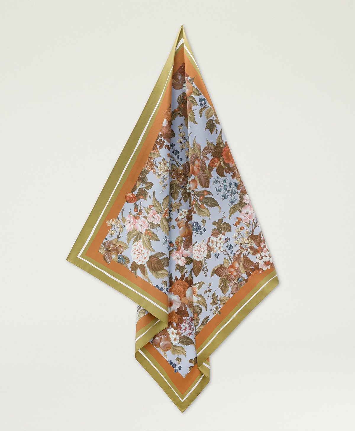 FOULARD NIPPONIA EN TWILL DE SOIE - MULTICOLORE POUSSIÈRE - Momonì