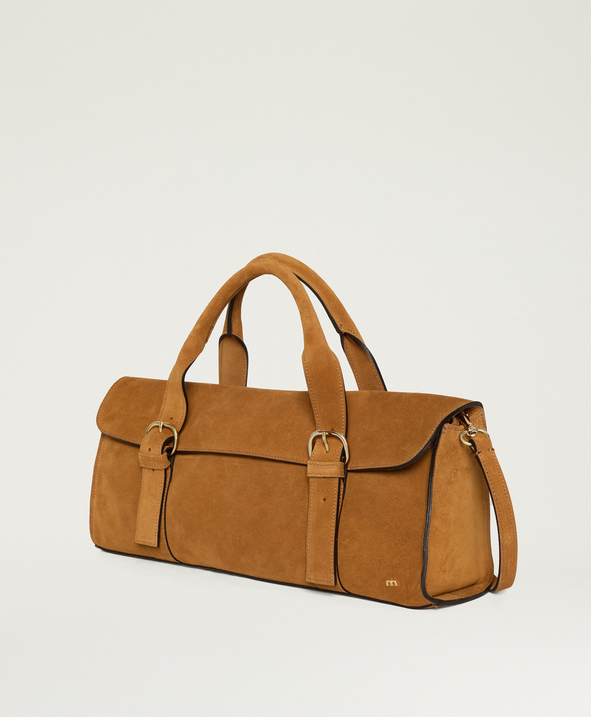 BORSA MOMONI DAHA IN PELLE SCAMOSCIATA - SENAPE - Momonì