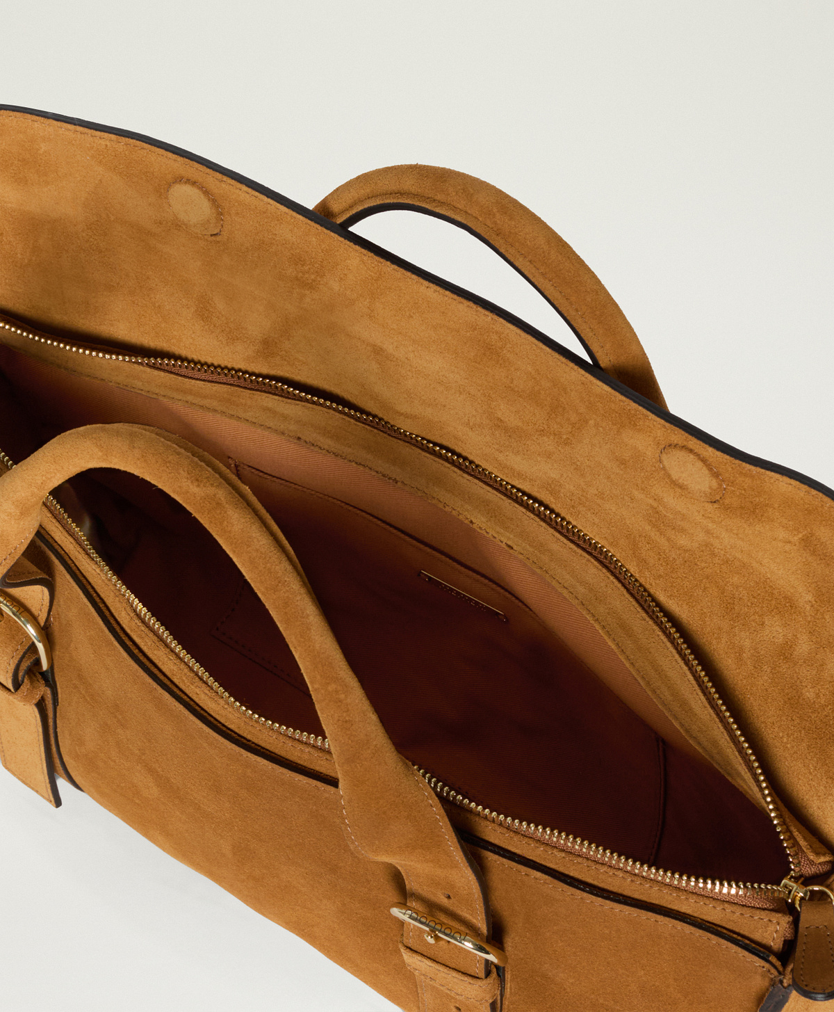 BORSA MOMONI DAHA IN PELLE SCAMOSCIATA - SENAPE - Momonì