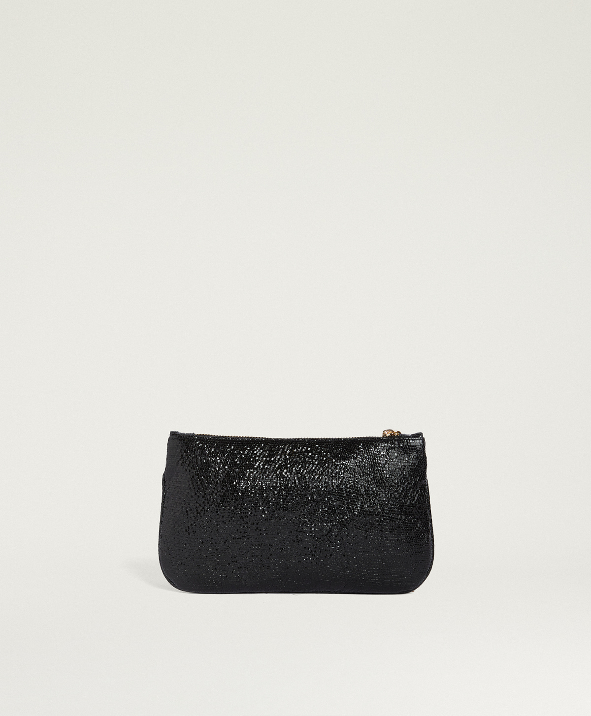 MOMONI KUROI SOIREE BAG IN LAMINATED LEATHER - BLACK - Momonì