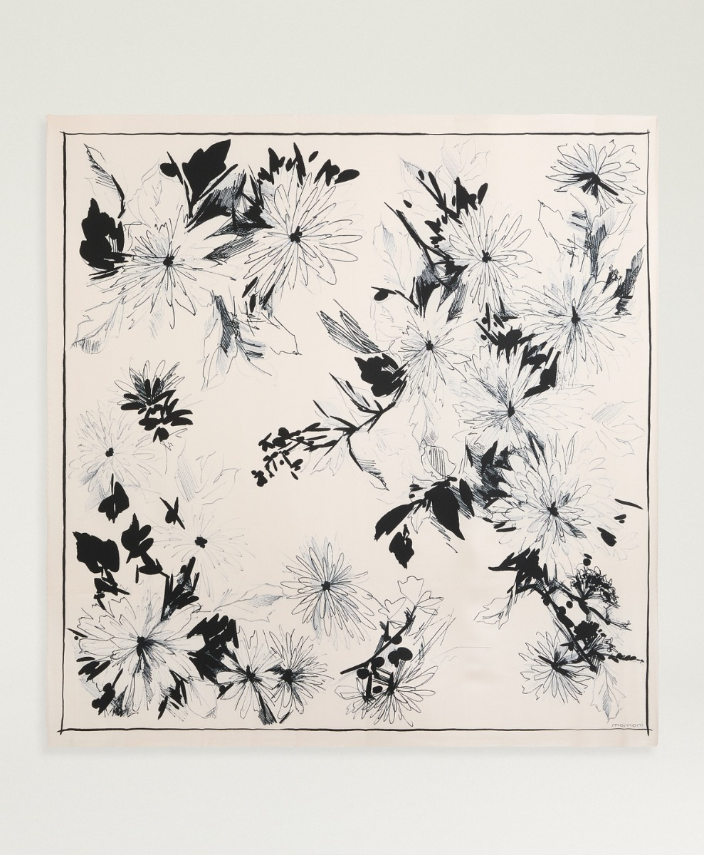 PAÑUELO NIPPONIA - BLANCO/NEGRO - Momonì