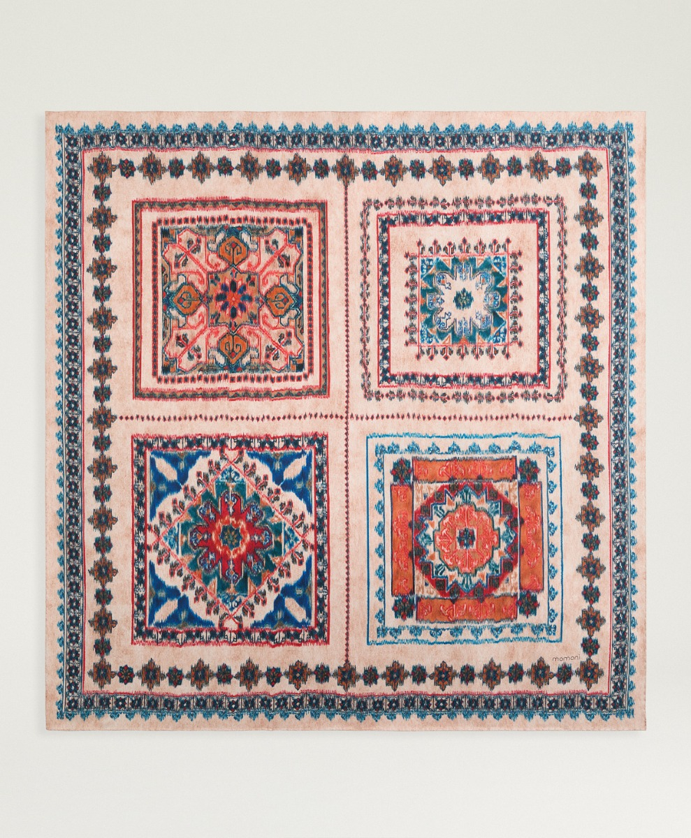 NIPPONIA FOULARD IN SILK TWILL - ROSE MULTICOLOR - Momonì