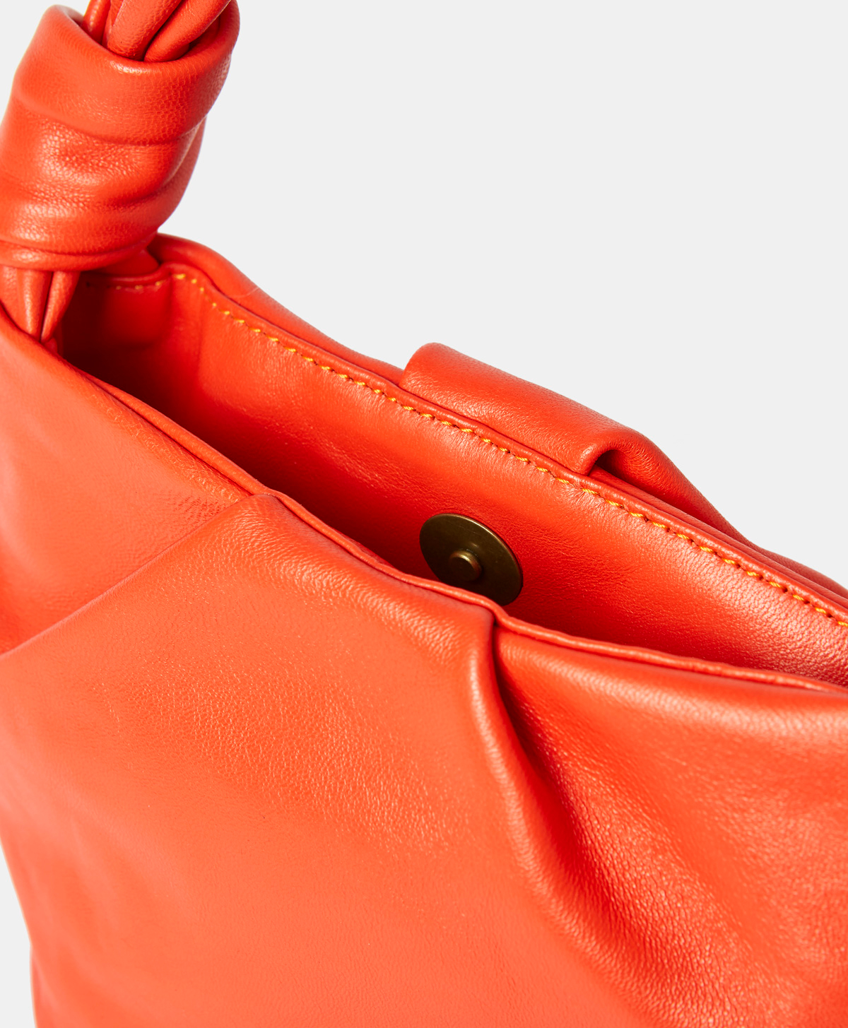 PETIT MADELEINE BAG IN NAPPA LEATHER - CORAL - Momonì