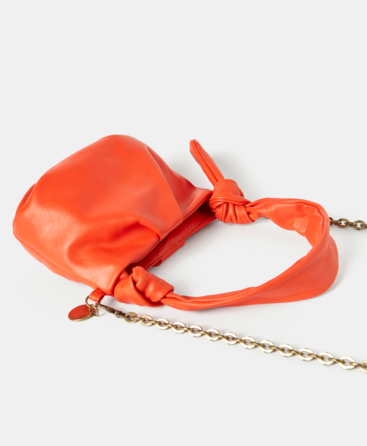 PETIT MADELEINE BAG IN NAPPA LEATHER - CORAL - Momonì