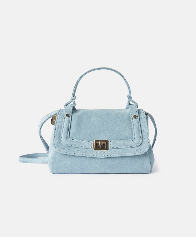 SAC MOMONÌ PETIT FLORE EN CUIR LAQUÉ -  CORAIL - Momonì