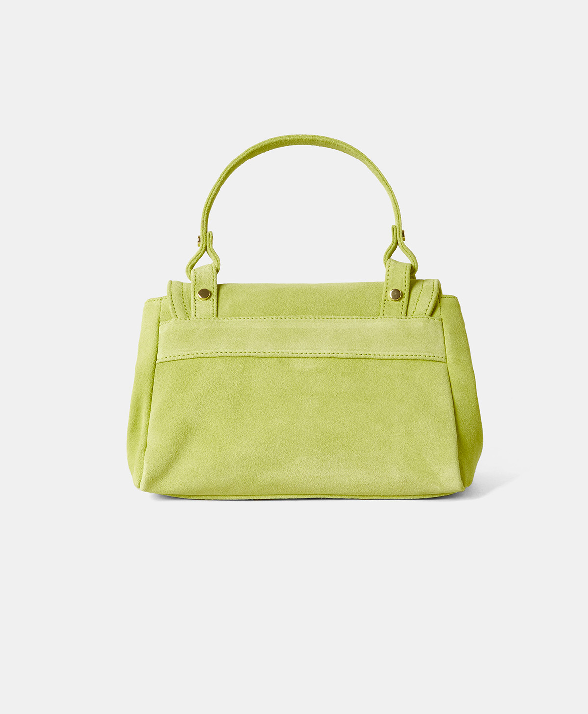 SAC MOMONÌ PETIT FLORE EN CUIR SUÉDÉ -  RÉGLISSE - Momonì