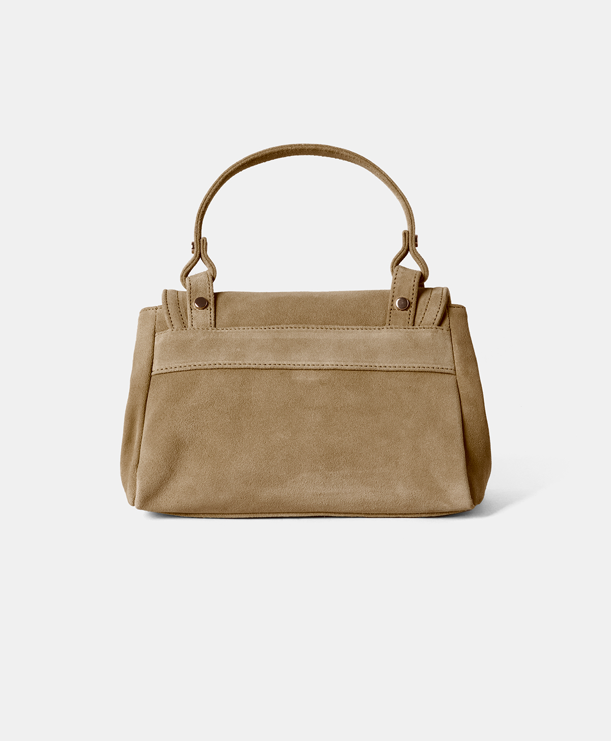 MOMONÌ PETIT FLORE SUEDE BAG - LICORICE - Momonì